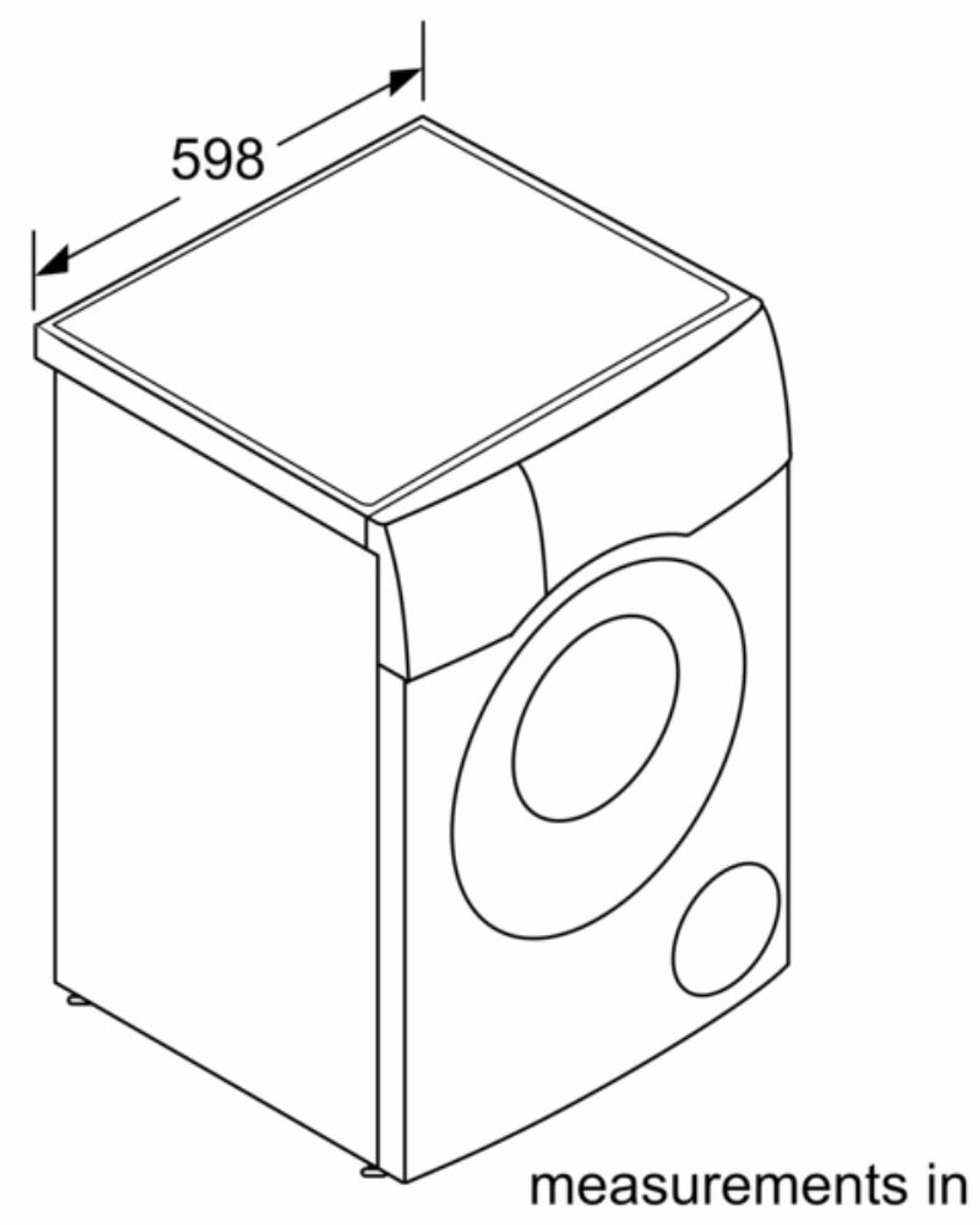 غسالة ومجفف بوش السلسلة 8، سعة 10/6 كجم، شاشة LED كبيرة، 1400 دورة في الدقيقة، أبيض WNC254A0GC