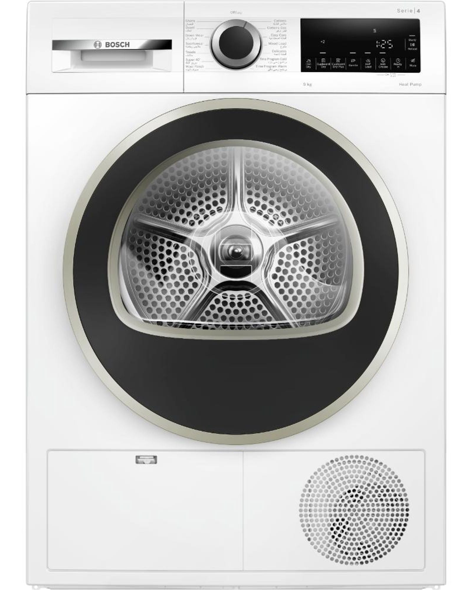 مجفف ملابس بوش سلسلة 4 بمضخة حرارية مستقلة سعة 9 كجم