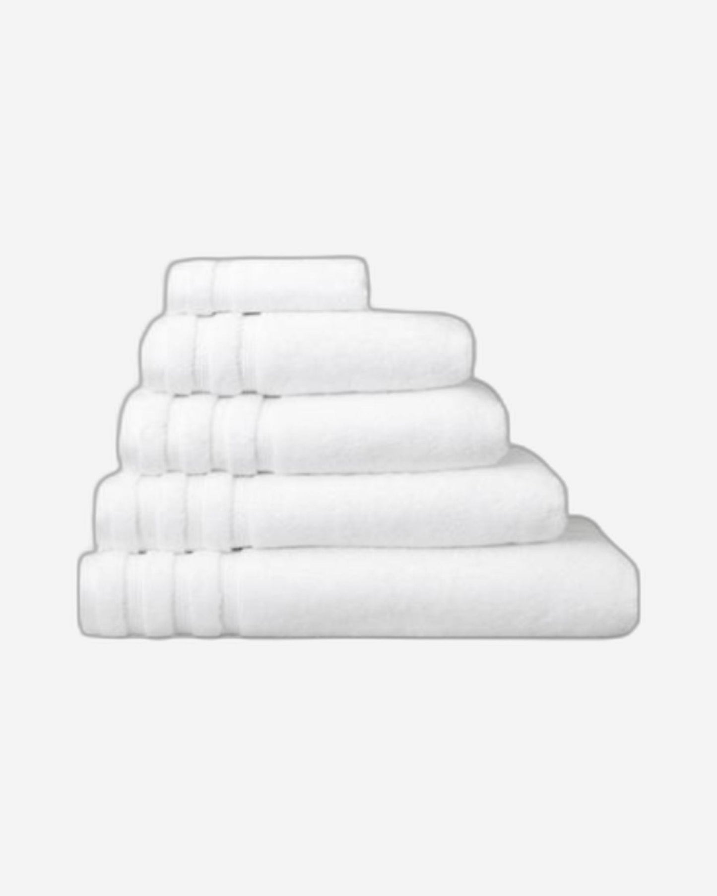 مجموعة مناشف الحمام "Zero Twist" من Linen Obsession باللون الأبيض