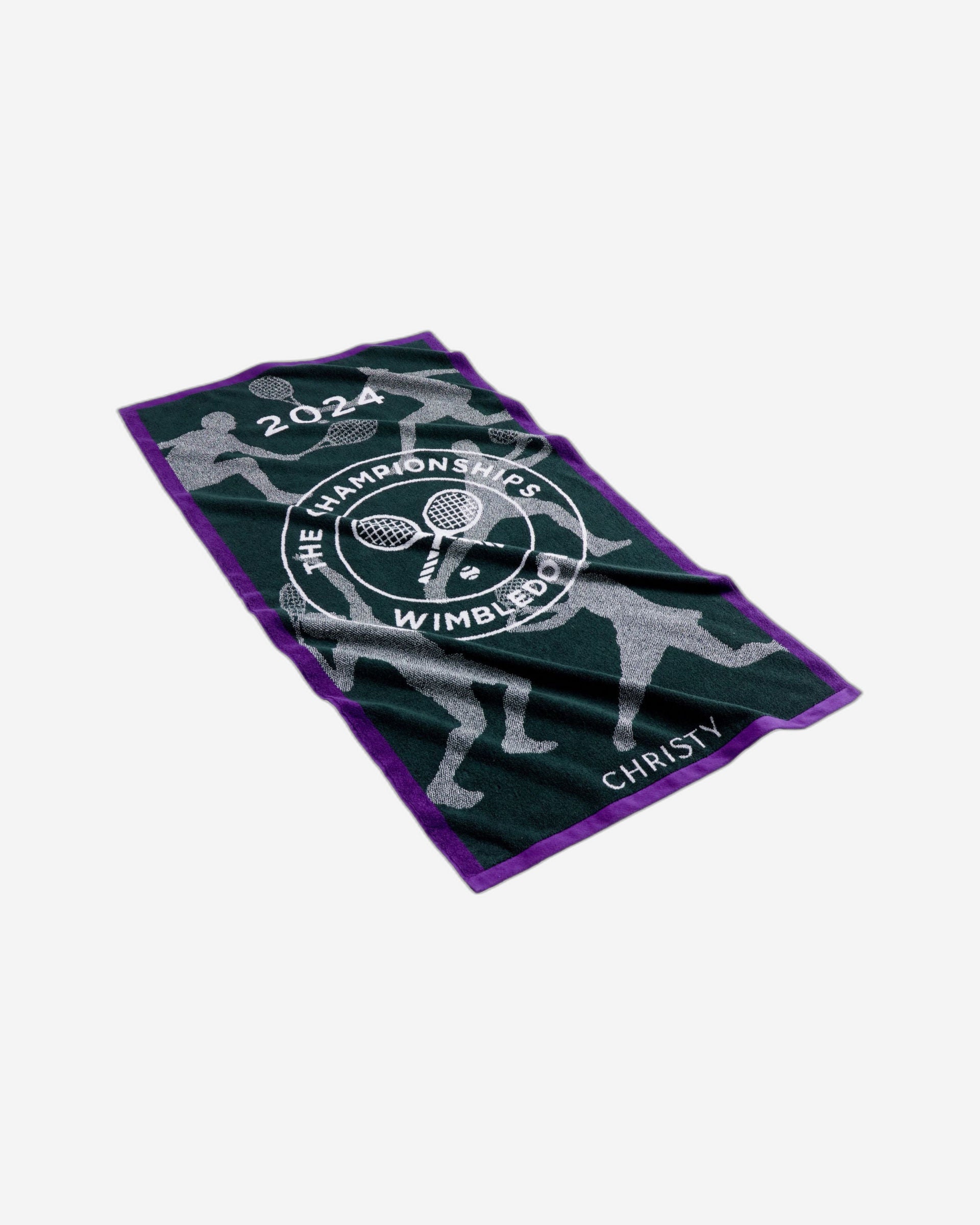 مناشف حمام كريستي "ويمبلدون ٢٠٢٤" باللونين الأخضر والأرجواني