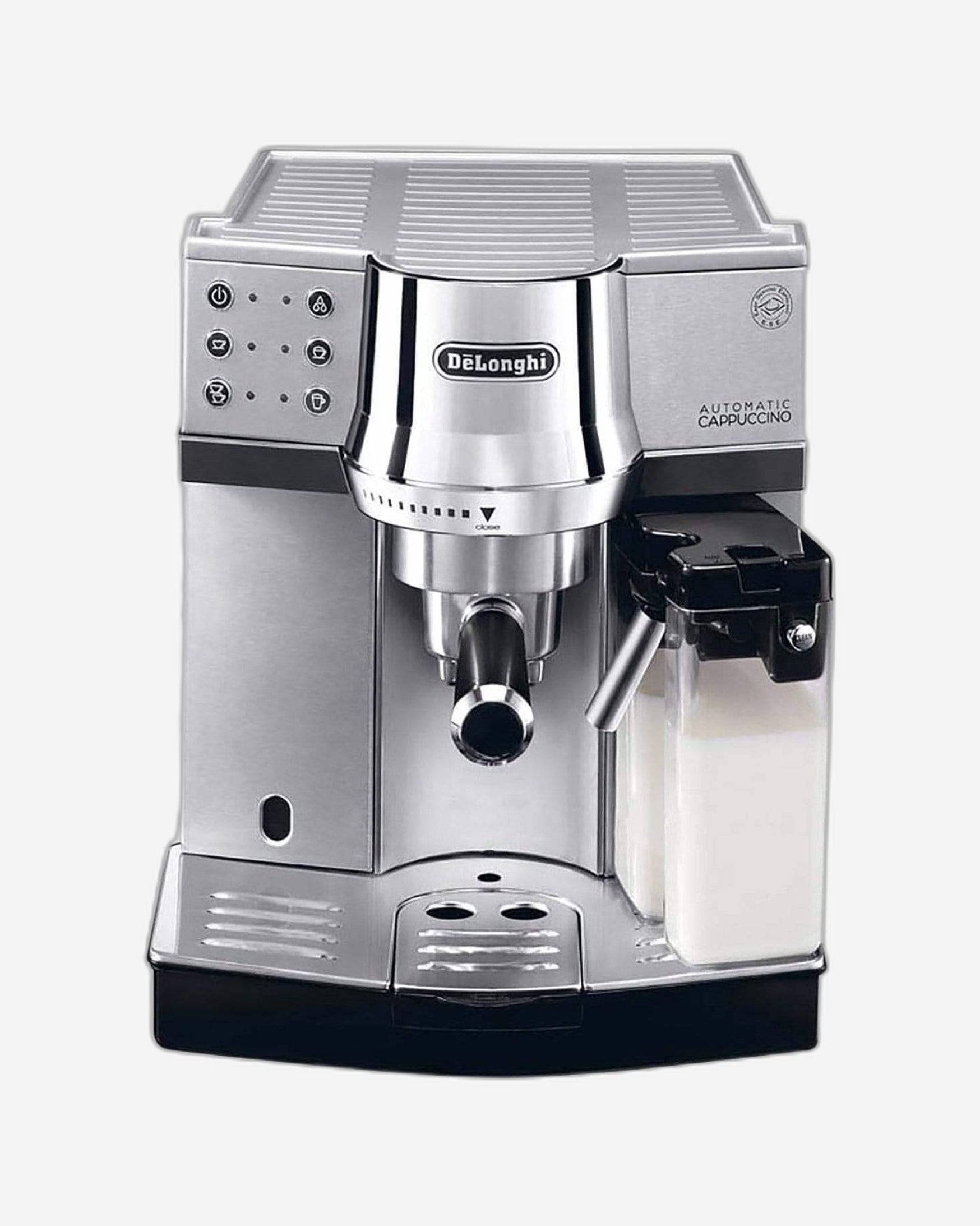 ماكينة إسبريسو ديلونجي بمضخة مع إبريق حليب سهل الاستخدام