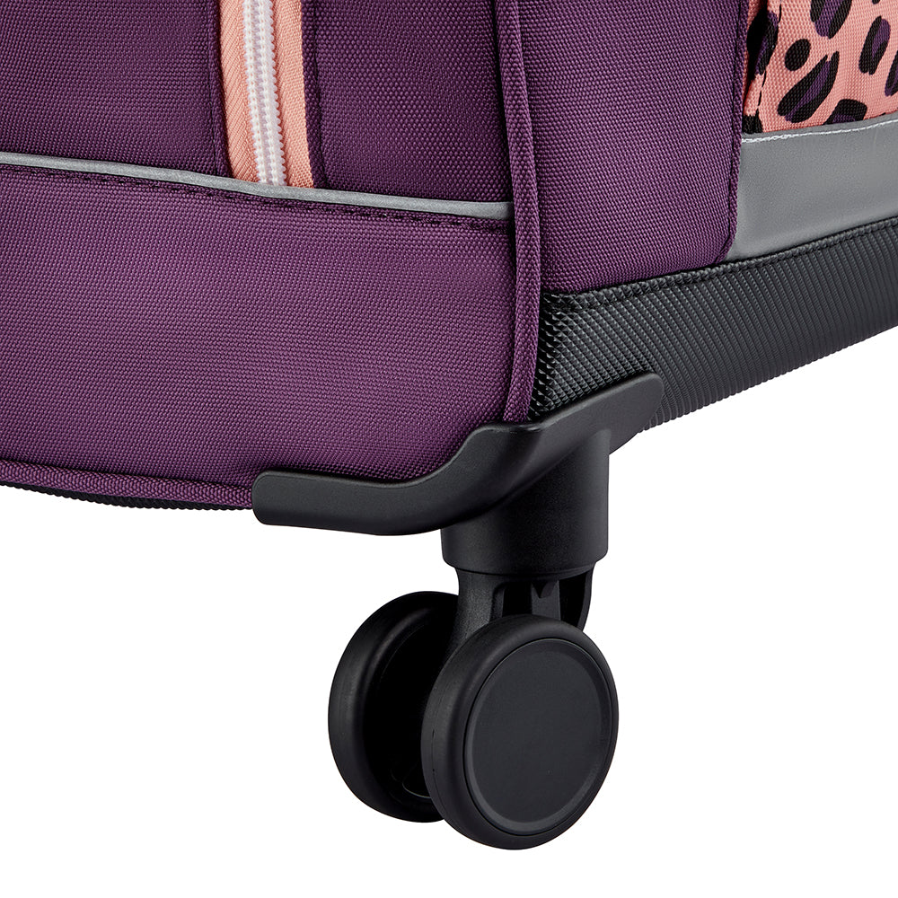 حقيبة كتف ديلسي باريس "العودة إلى المدرسة 2025" بأربع عجلات وهيكل صلب مطبوعة