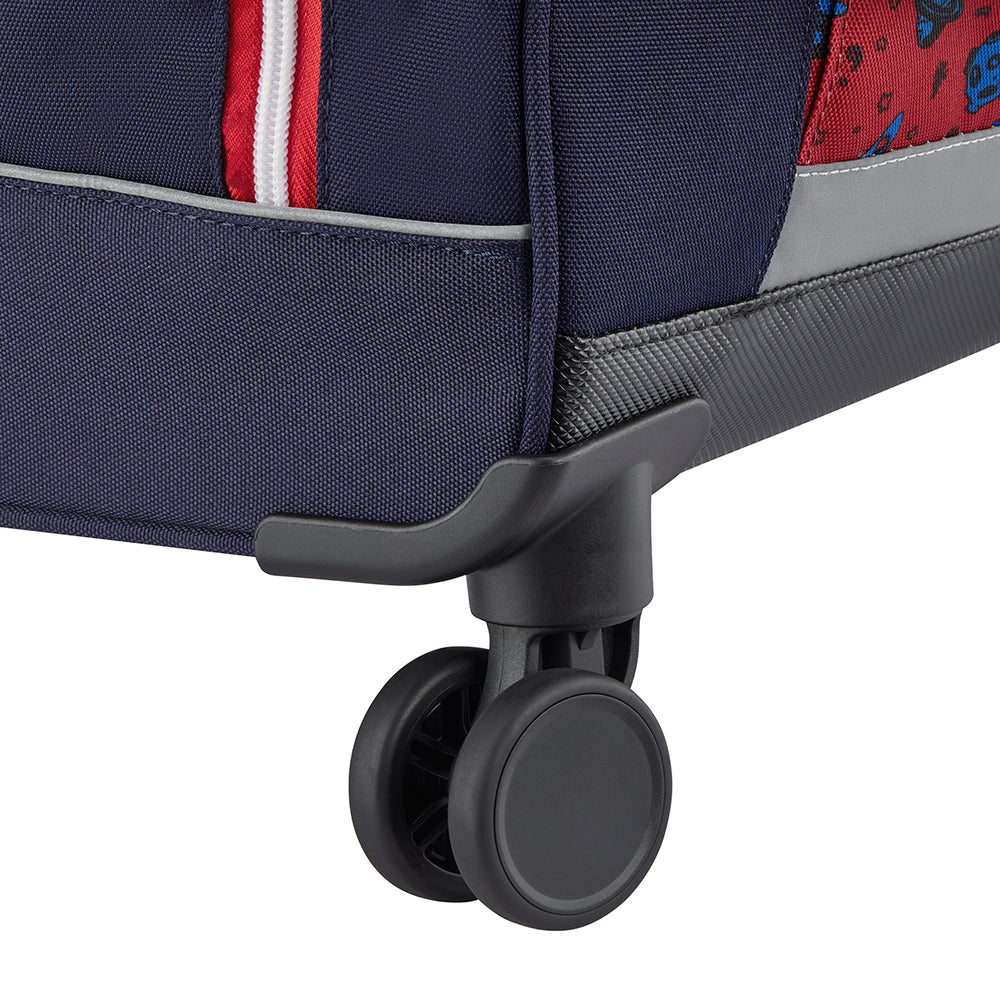 حقيبة كتف ديلسي باريس "العودة إلى المدرسة 2025" بأربع عجلات وهيكل صلب مطبوعة