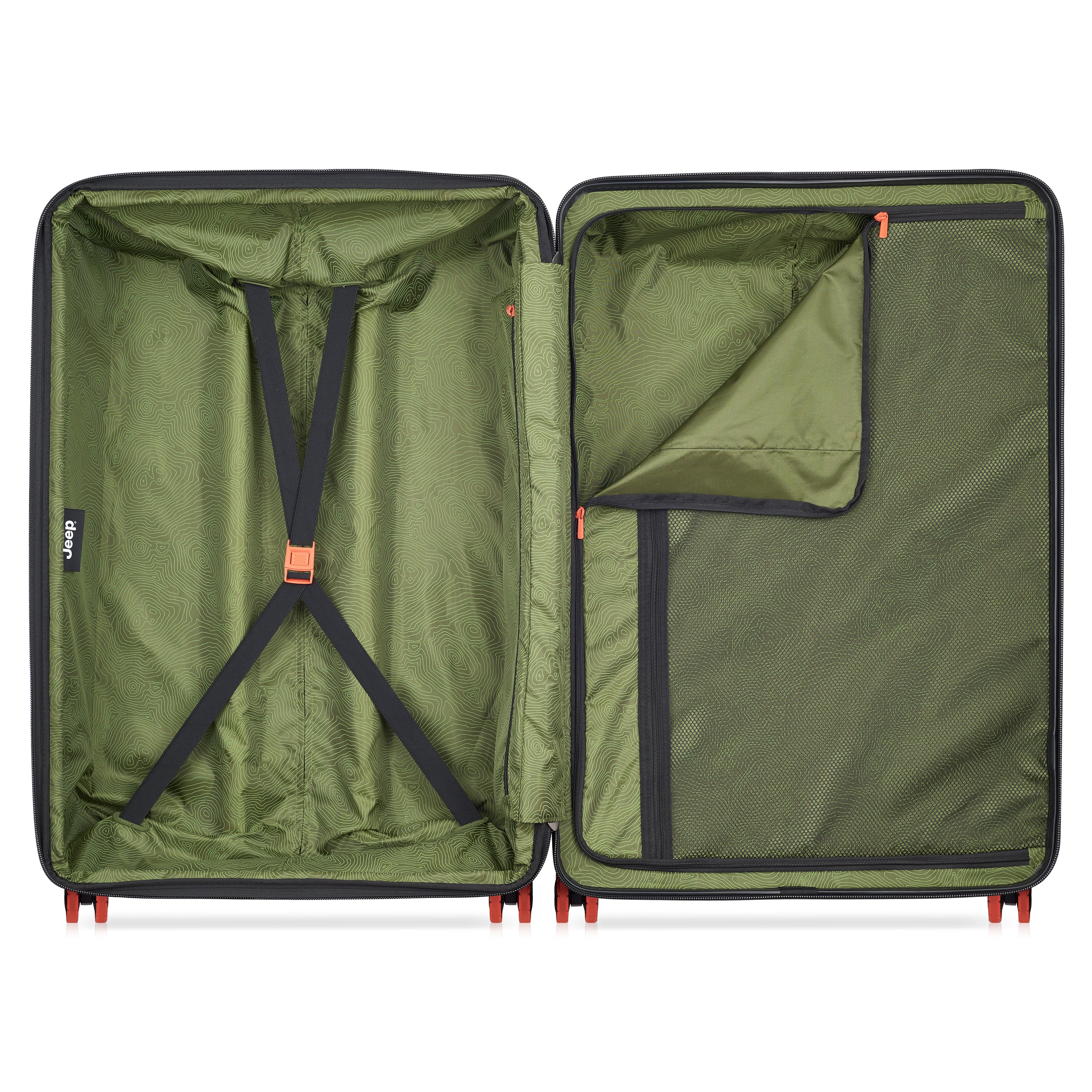 عربة جيب JH001A صلبة قابلة للتوسيع بأربع عجلات مزدوجة