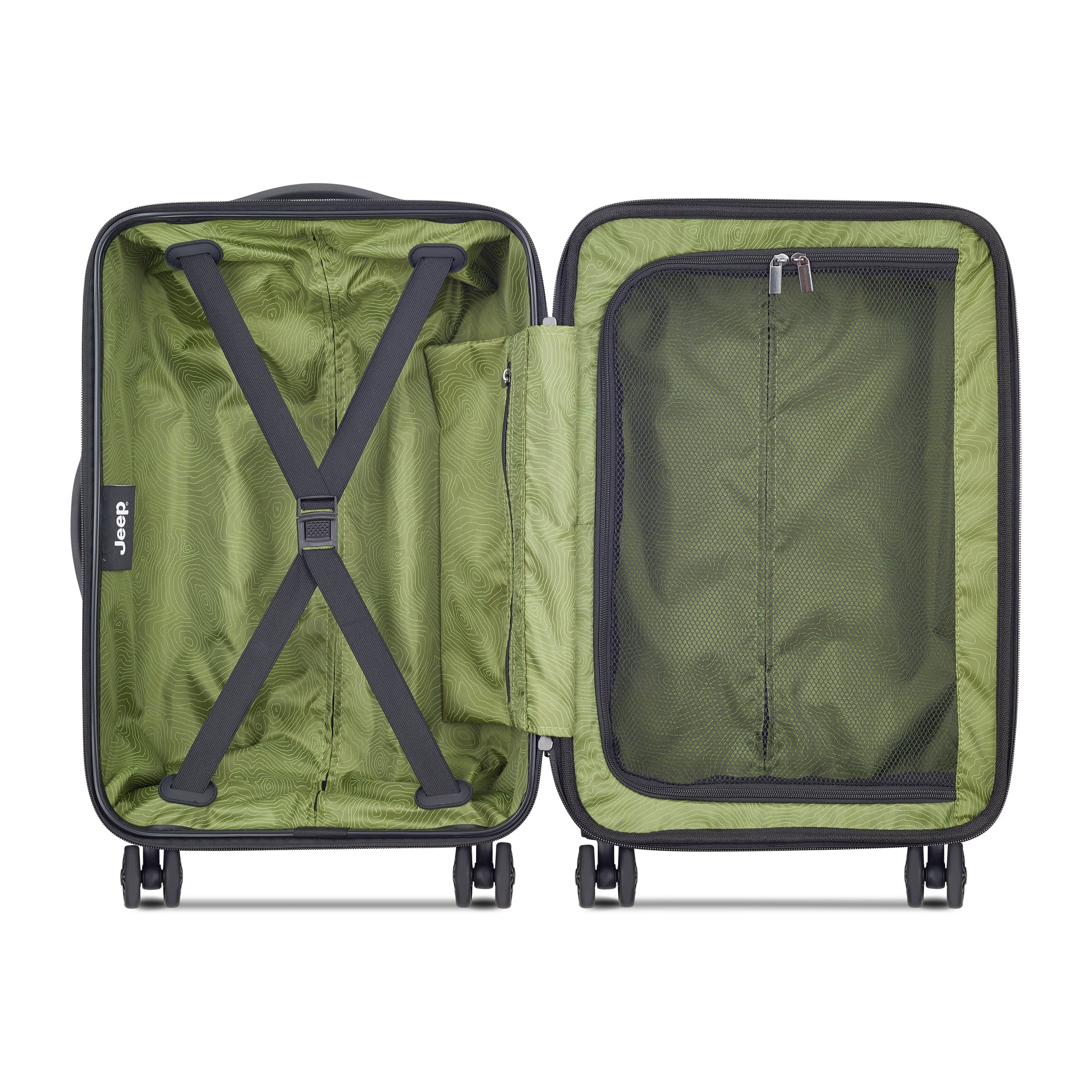 عربة جيب JH004C صلبة قابلة للتوسيع بأربع عجلات مزدوجة