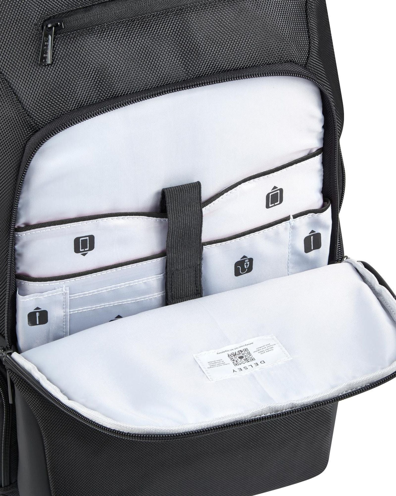 حقيبة ظهر ديلسي باريس بارفيس+ لابتوب بحجرتين مقاس 15.6 بوصة، لون أسود - 00394460300