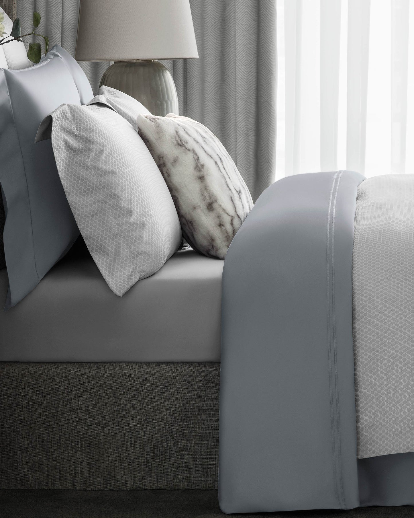 Togas Blake Flat Sheet in Light Grey