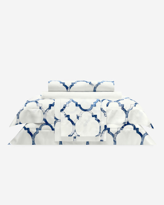 Togas Arlanch Duvet Cover in White Blue