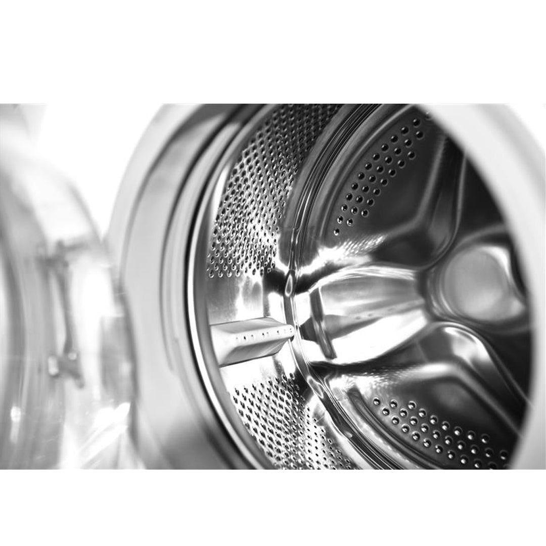 غسالة هوفر أوتوماتيكية بالكامل، تحميل أمامي، سعة 6 كجم، 1000 دورة في الدقيقة، 15 برنامجًا، نظام تحكم إلكتروني، سهلة التشغيل، صنع في تركيا، HWM-V610-W (أبيض)