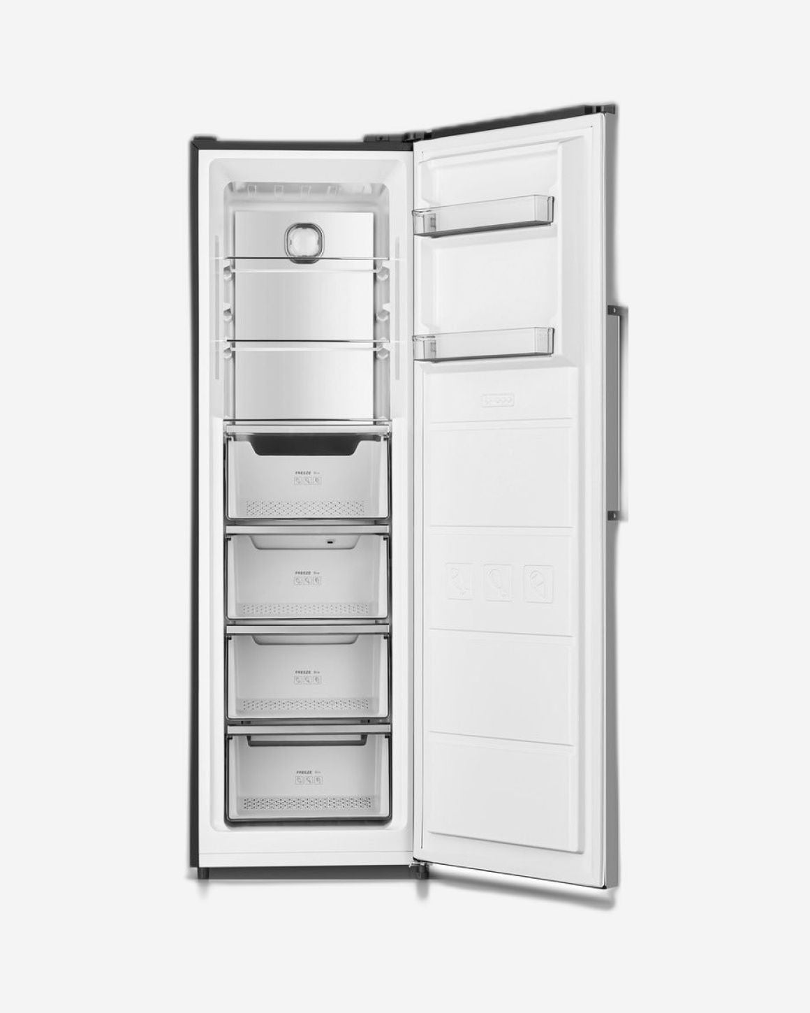 ثلاجة وفريزر هوفر قابلة للتحويل سعة 345 لترًا مع خاصية منع تكون الثلج