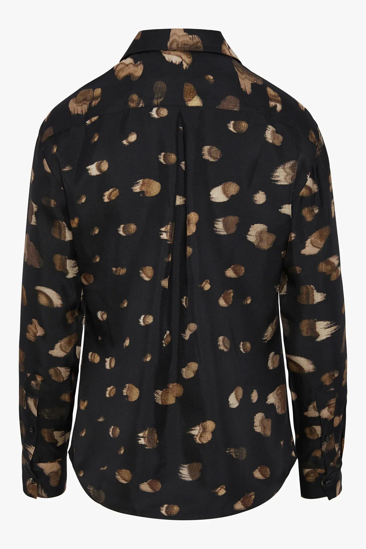 Isabella Silk Twill Printed Shirt in Purple