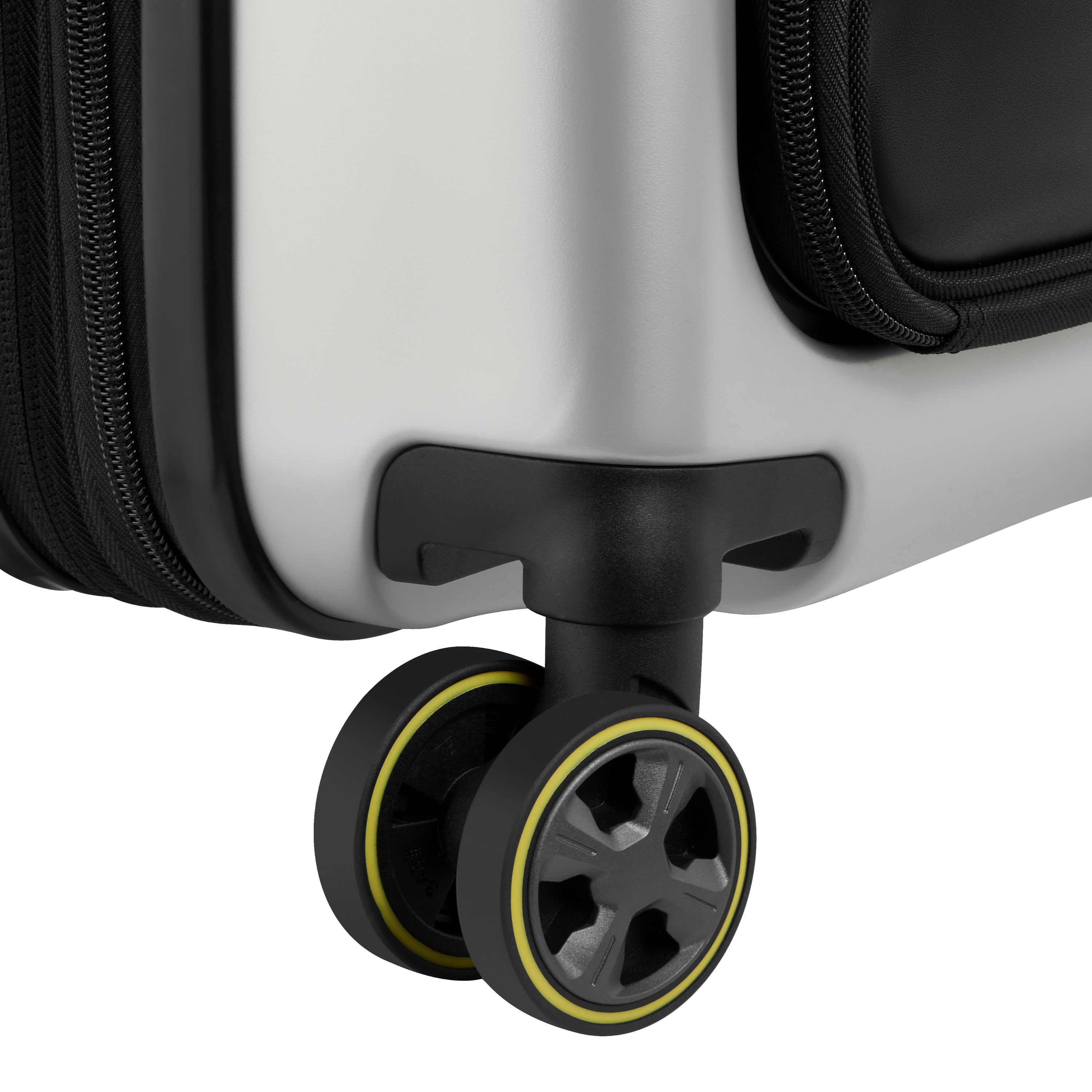 حقيبة بيجو زيب الصلبة ذات العجلات الأربع المزدوجة