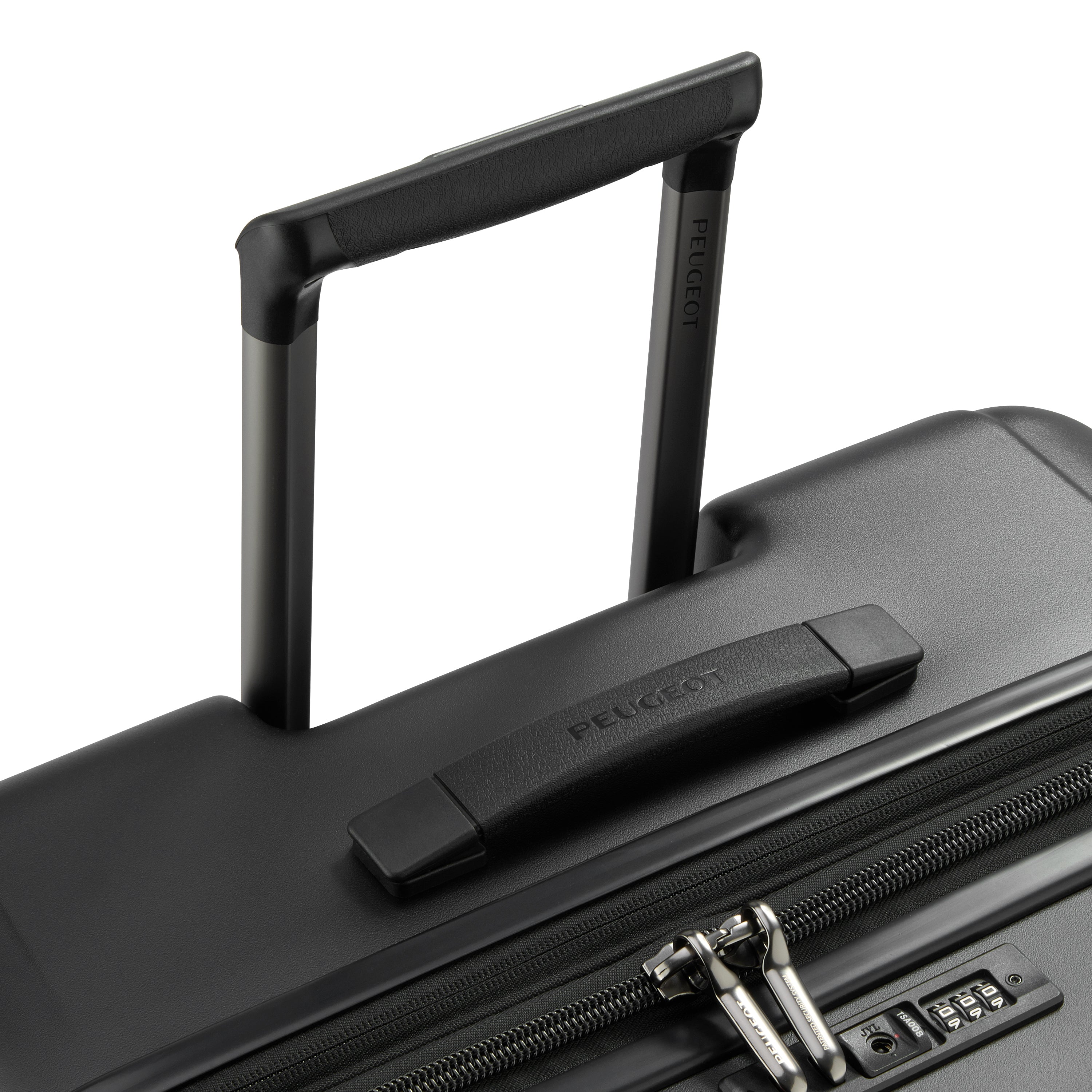 حقيبة أمتعة بيجو زيب هارد كيس بأربع عجلات مزدوجة قابلة للتمدد