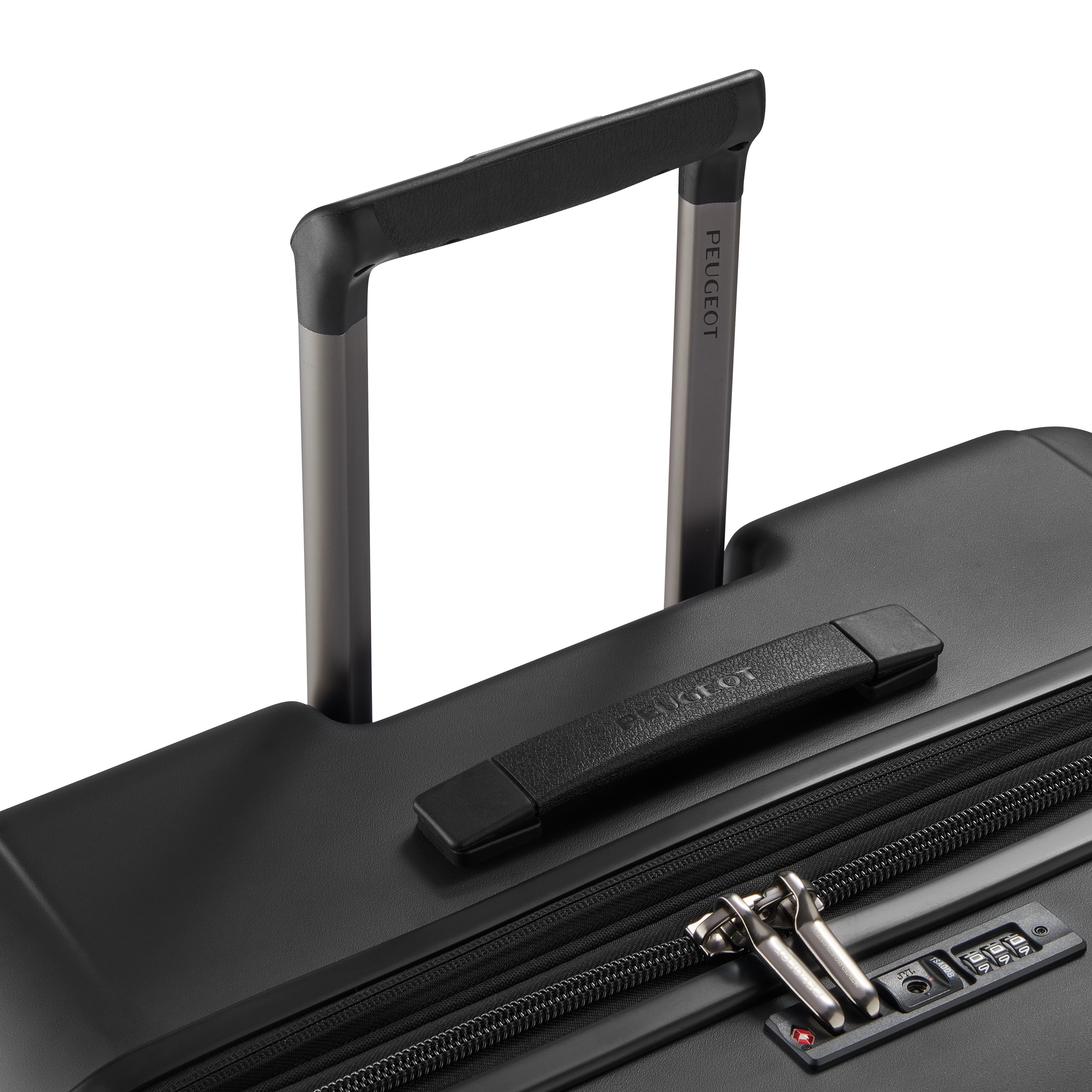 حقيبة أمتعة بيجو زيب هارد كيس بأربع عجلات مزدوجة قابلة للتمدد