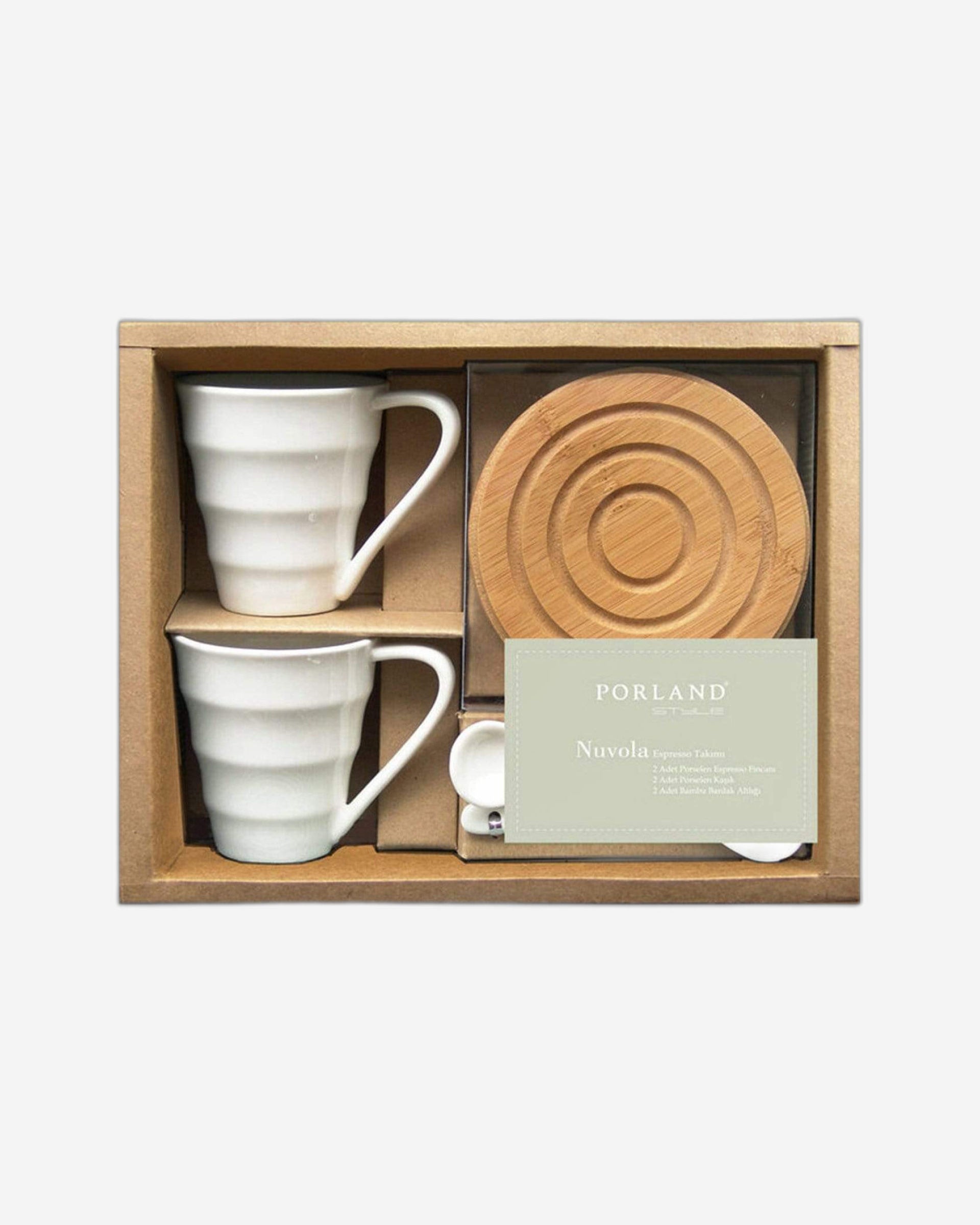 طقم أكواب بورلاند بورسيلين نوفولا اكسبرسو - 80 سم مكعب. - 04STY002522