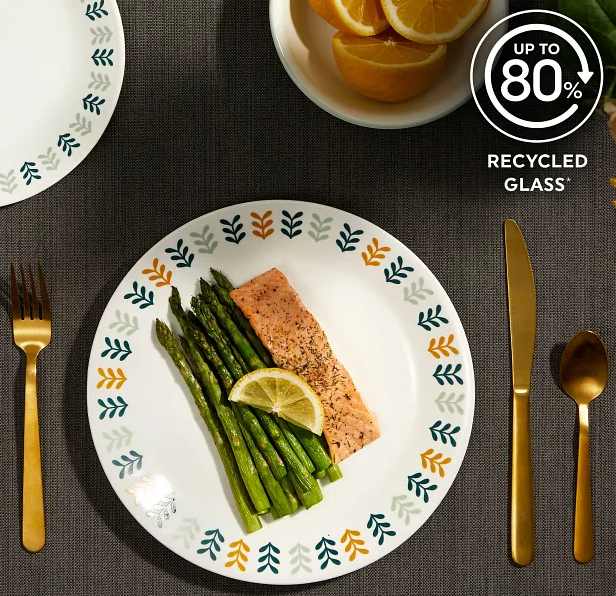 طقم أدوات مائدة كوريل أندرس، 12 قطعة، تكفي 4 أشخاص (1150542) - يتضمن 4 أطباق عشاء، وأطباق جانبية، وأوعية