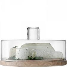 LSA Lotta Cheese/Pastries Dome Clear& Ash Base