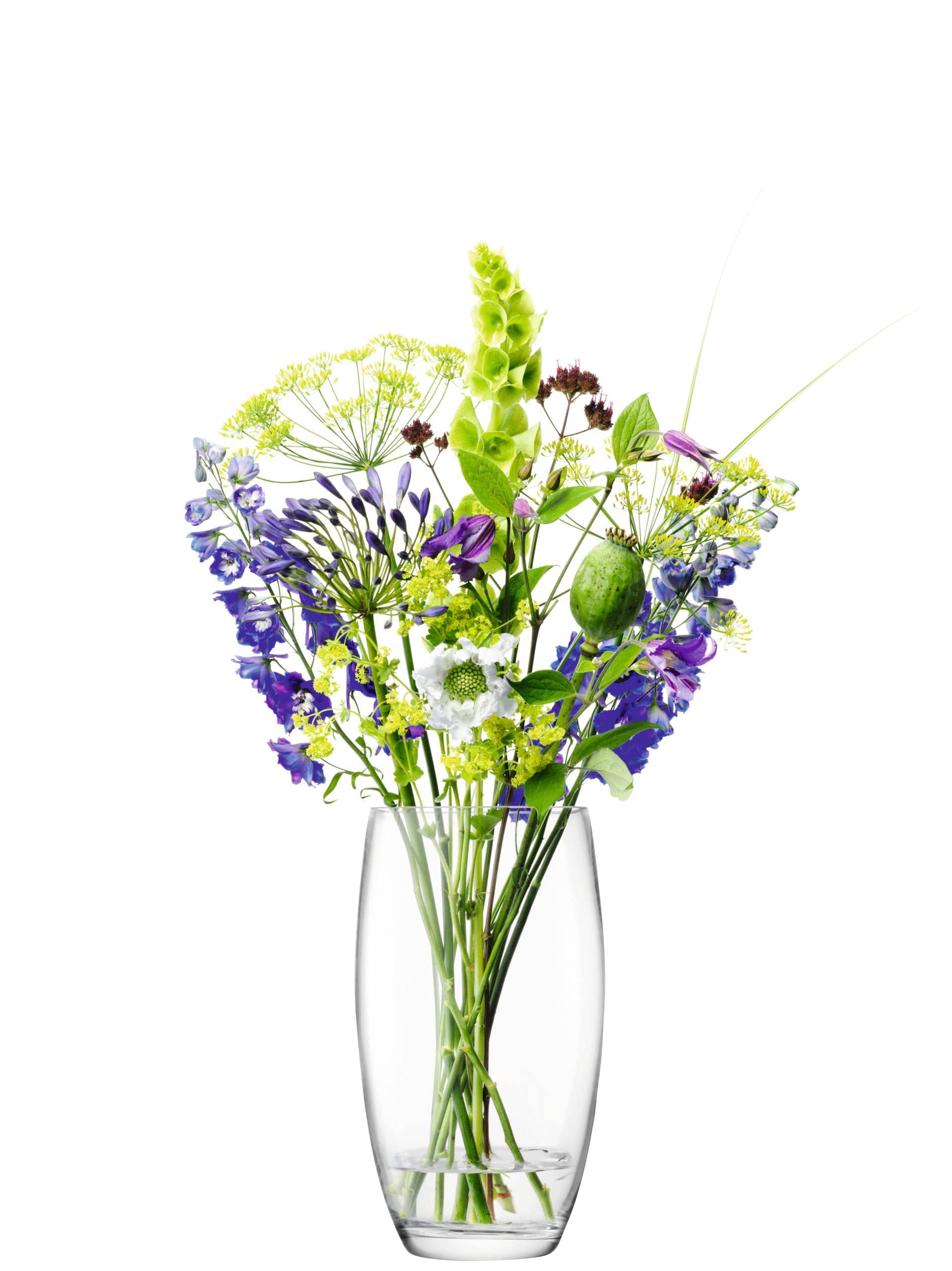 LSA Flower Barrel Bouquet Vase Clear