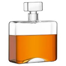 LSA Cask Whisky Rectangle Decanter Clear