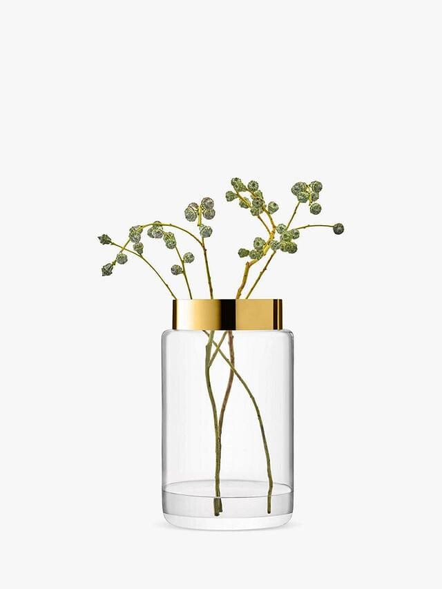 LSA Aurum Vase/Lantern Clear/Gold
