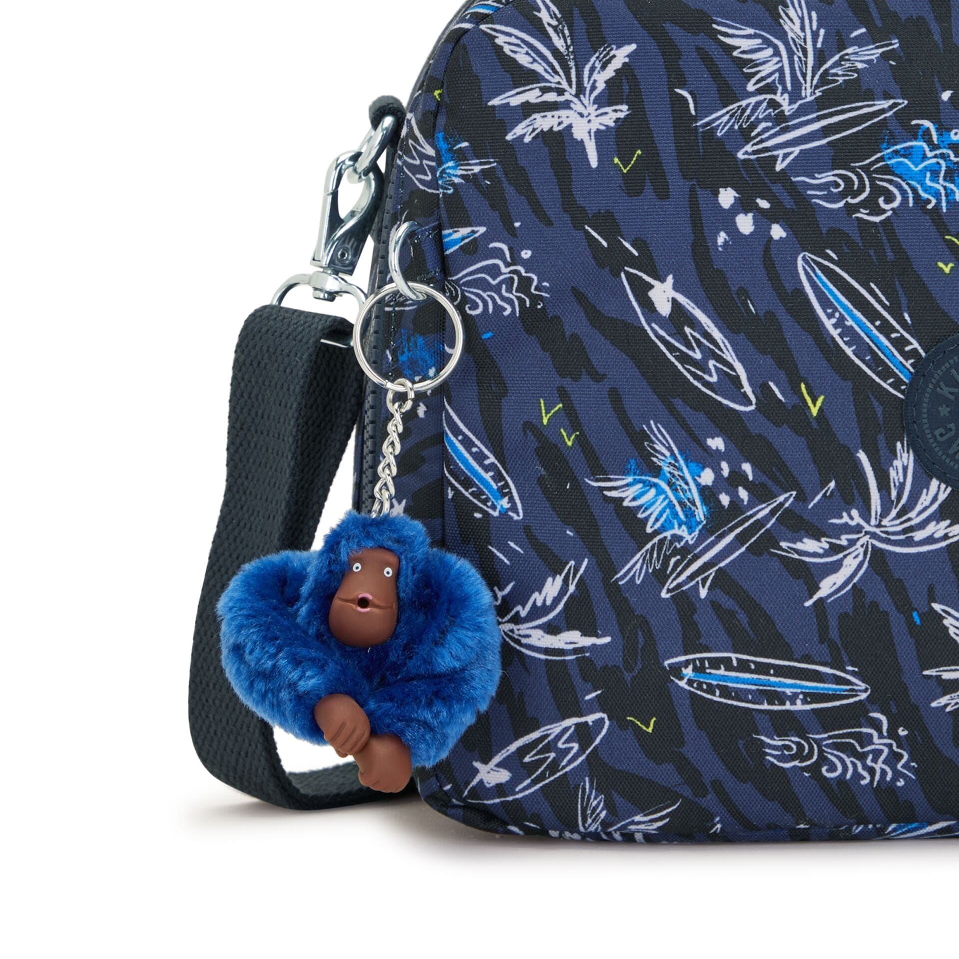 حقيبة غداء كبيرة Kipling Miyo Surf Sea Print مع جراب عربة C2I2989-Y70