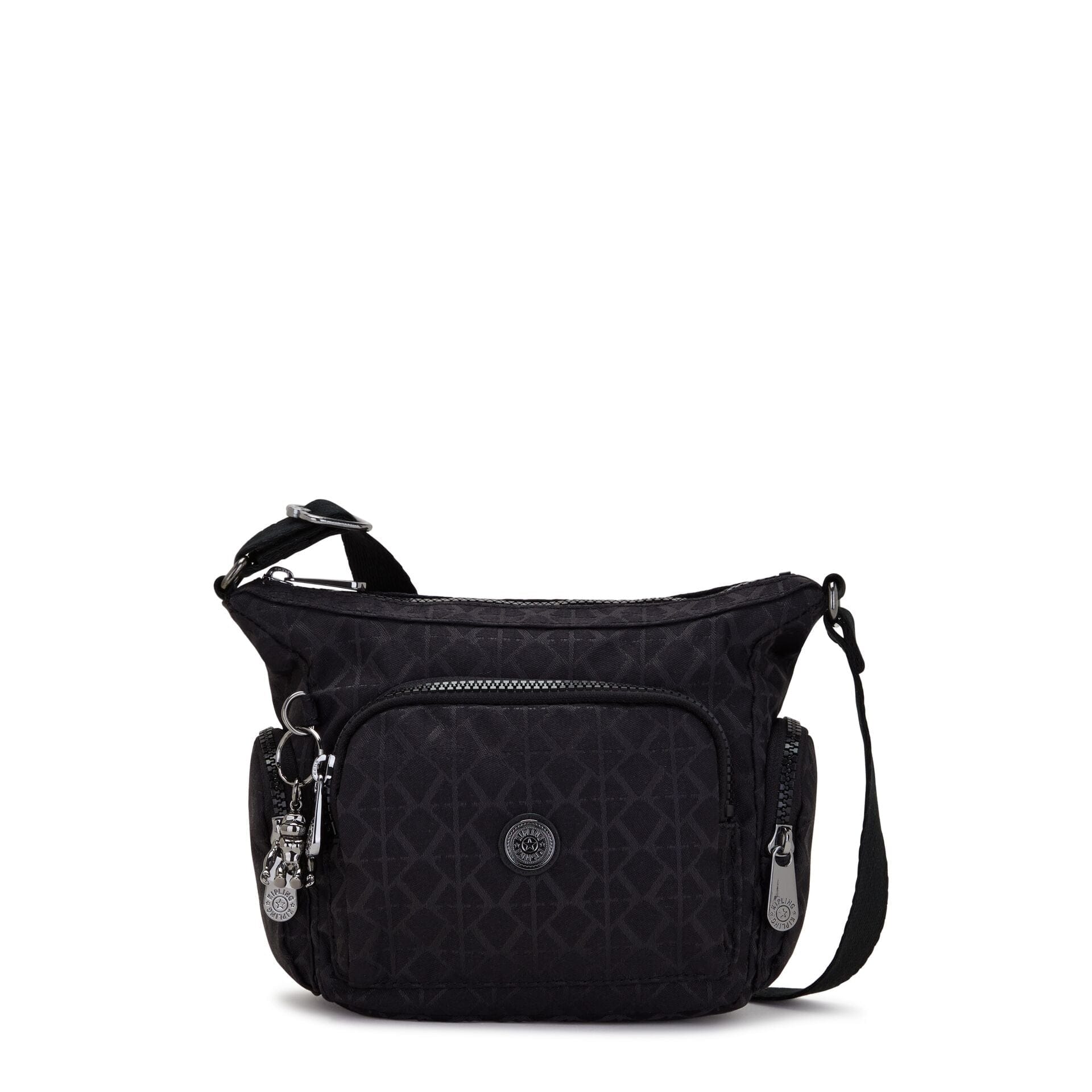 KIPLING-Gabbie Mini-Small crossbody-Signature Blk Q-I7282-M34