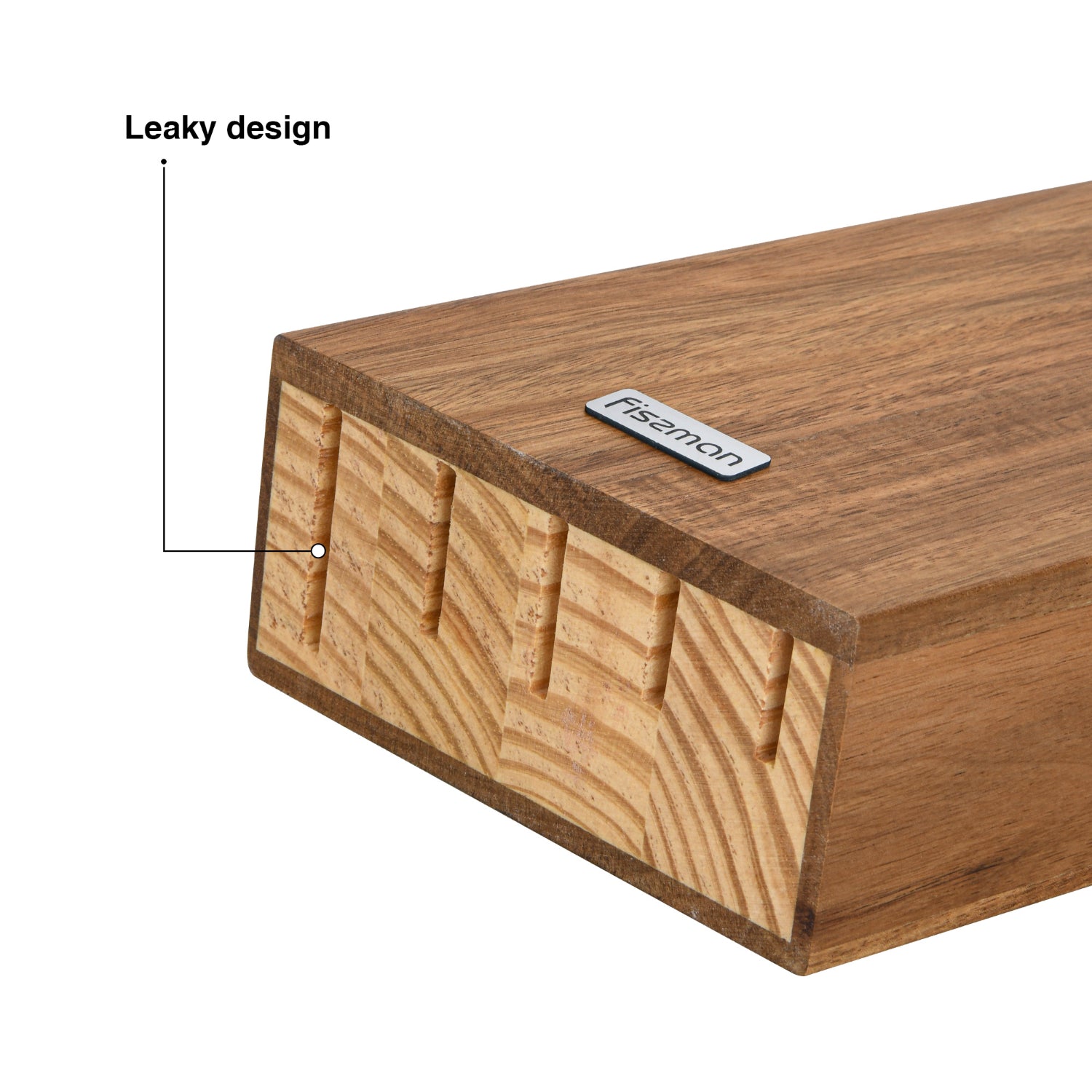 طقم سكاكين فيسمان ناجاتومي من 6 قطع مع كتلة خشبية من خشب الأكاسيا من الفولاذ X30Cr13، سكين طاهٍ بطول 20 سم، سكين تقطيع بطول 20 سم، سكين خبز بطول 20 سم، سكين متعدد الاستخدامات بطول 13 سم، سكين تقطيع بطول 9 سم، طقم كامل مع حامل