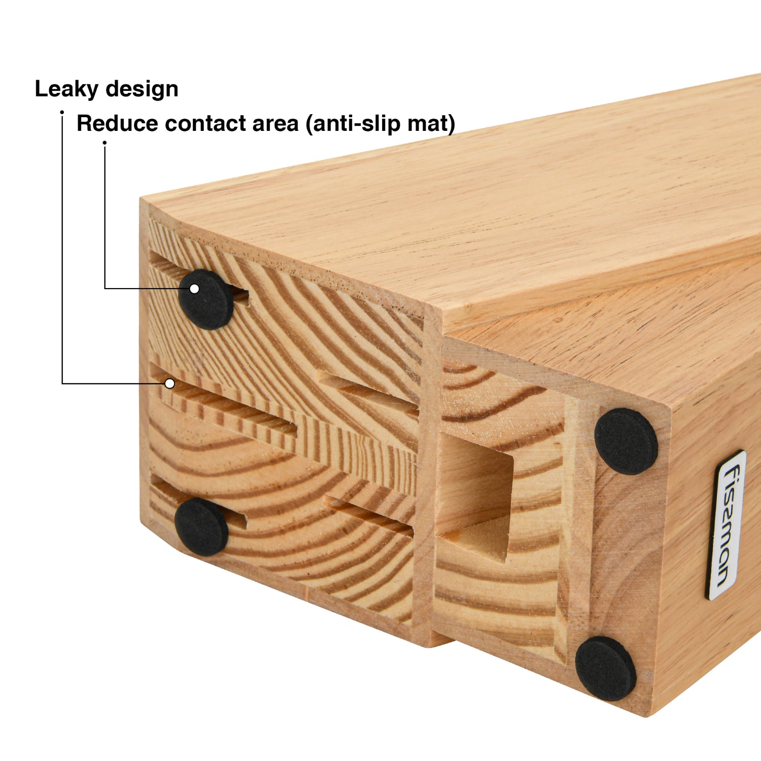 طقم سكاكين فيسمان كانيماتسو من 7 قطع مع كتلة خشبية من الفولاذ X30Cr13، سكين طاهٍ 20 سم، سكين تقطيع 20 سم، سكين خبز 20 سم، سكين متعدد الاستخدامات 13 سم، سكين تقطيع 9 سم، مقص متعدد الاستخدامات 20 سم