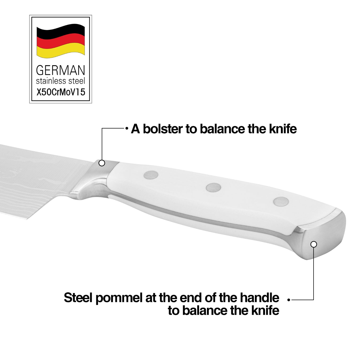 سكين جزار فيسمان بون، مقاس 6 بوصات - فولاذ X50CrMoV15