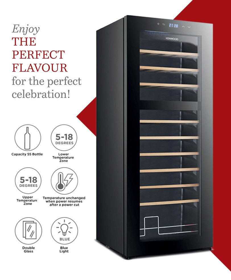 مبرد مشروبات كينوود سعة 55 زجاجة