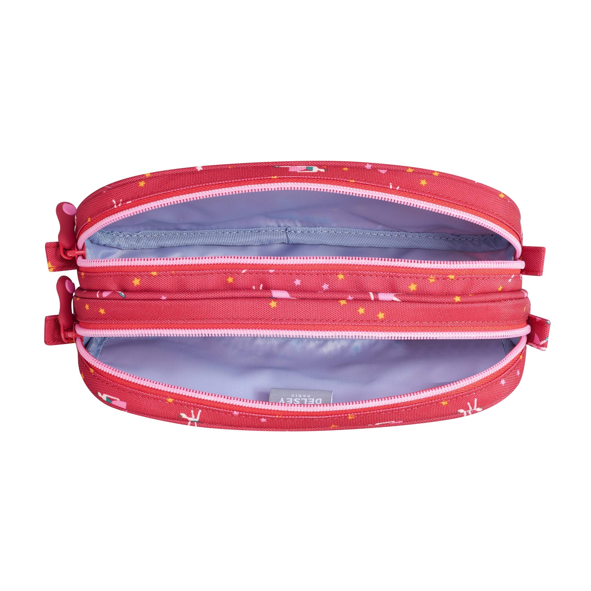 حقيبة أقلام ديلسي باريس للعودة إلى المدرسة 2019، وردية باليرينا، بحجرتين - 00339317319