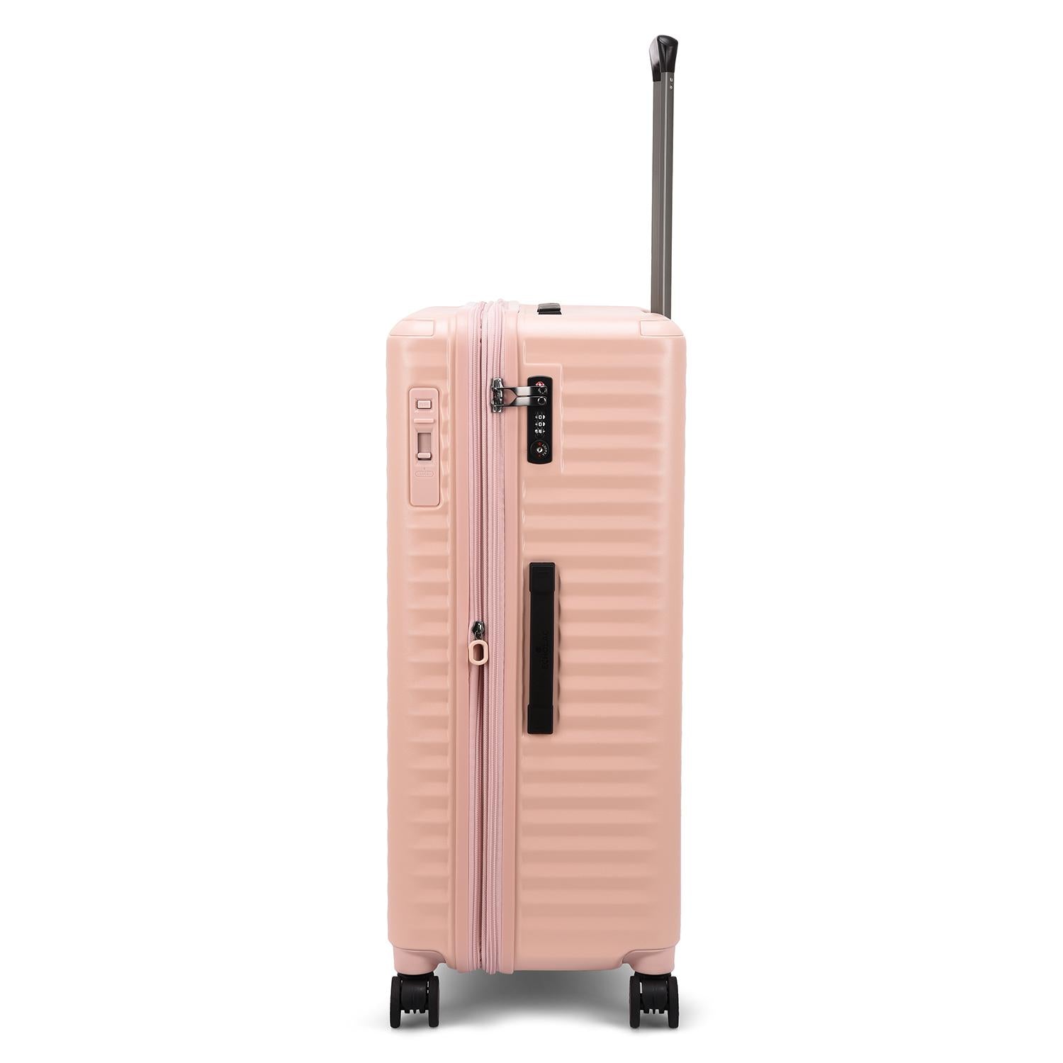 حقيبة سفر إيكولاك سيليسترا الصلبة القابلة للتوسيع، مقاس 76.5 سم، مزودة بأربع عجلات مزدوجة، لون وردي - PC183XA PINK 28