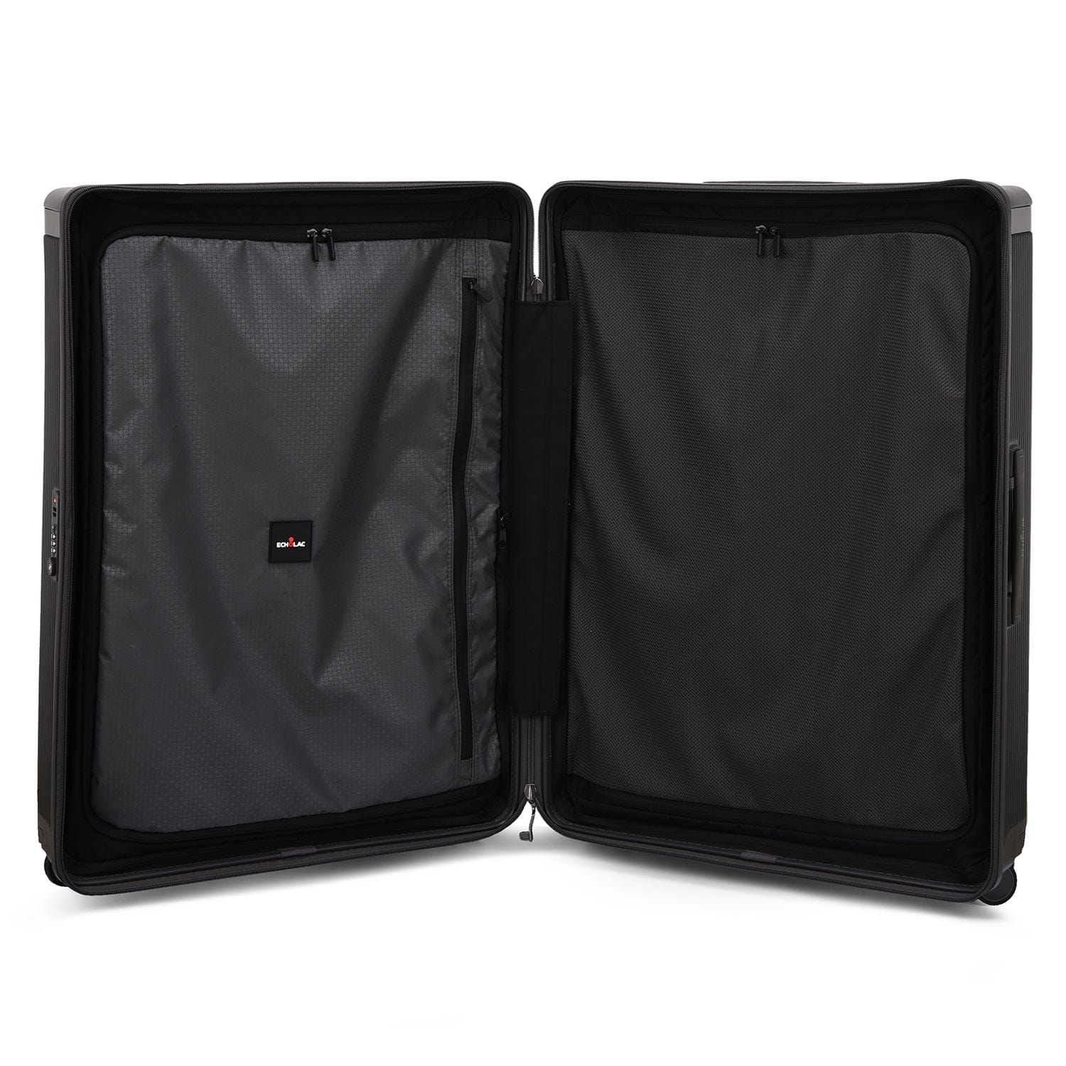 حقيبة سفر إيكولاك ديناستي الصلبة غير القابلة للتمدد، مقاس 76.5 سم، مزودة بأربع عجلات مزدوجة، لون رمادي فلكان - PC142 28