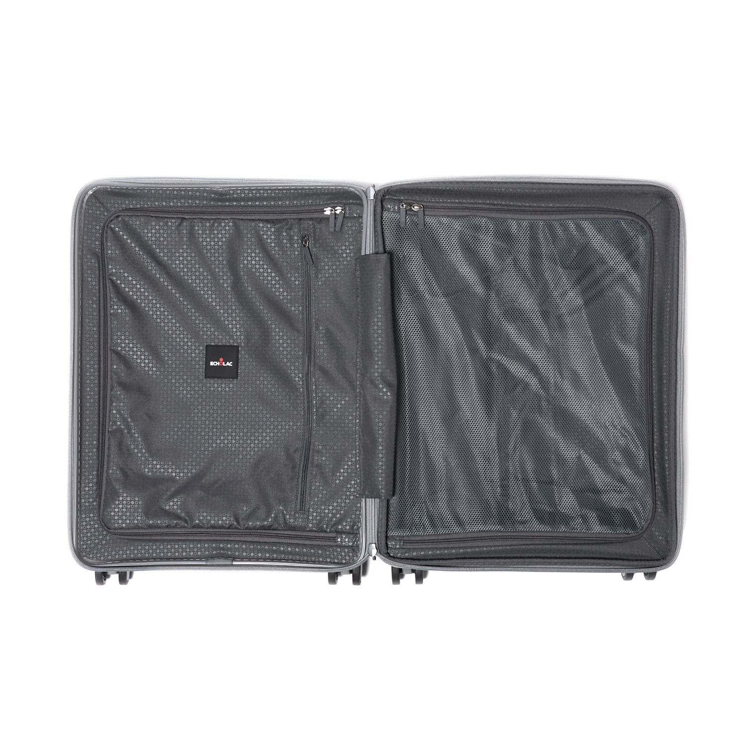 حقيبة سفر إيكولاك فورزا الصلبة القابلة للتوسيع بأربع عجلات مزدوجة، مقاس 55 سم، لون رمادي - PW005 20 رمادي قطبي