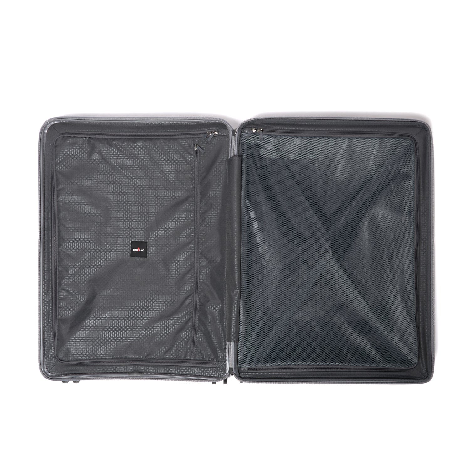 حقيبة سفر إيكولاك فورزا الصلبة القابلة للتوسيع بأربع عجلات مزدوجة، مقاس 75 سم، رمادية اللون - PW005 28 رمادي قطبي