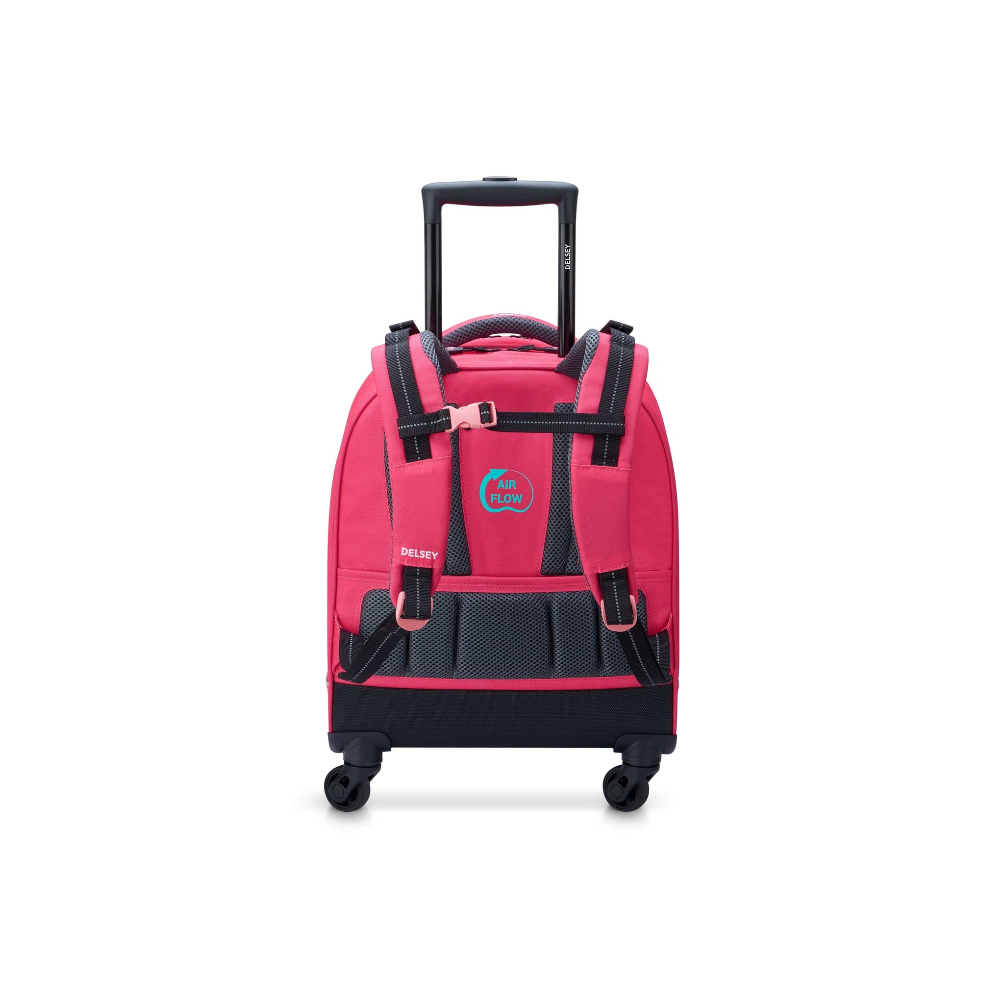 حقائب ديلسي باريس المدرسية بعجلات عمودية باللون الوردي - العودة إلى المدرسة 2022