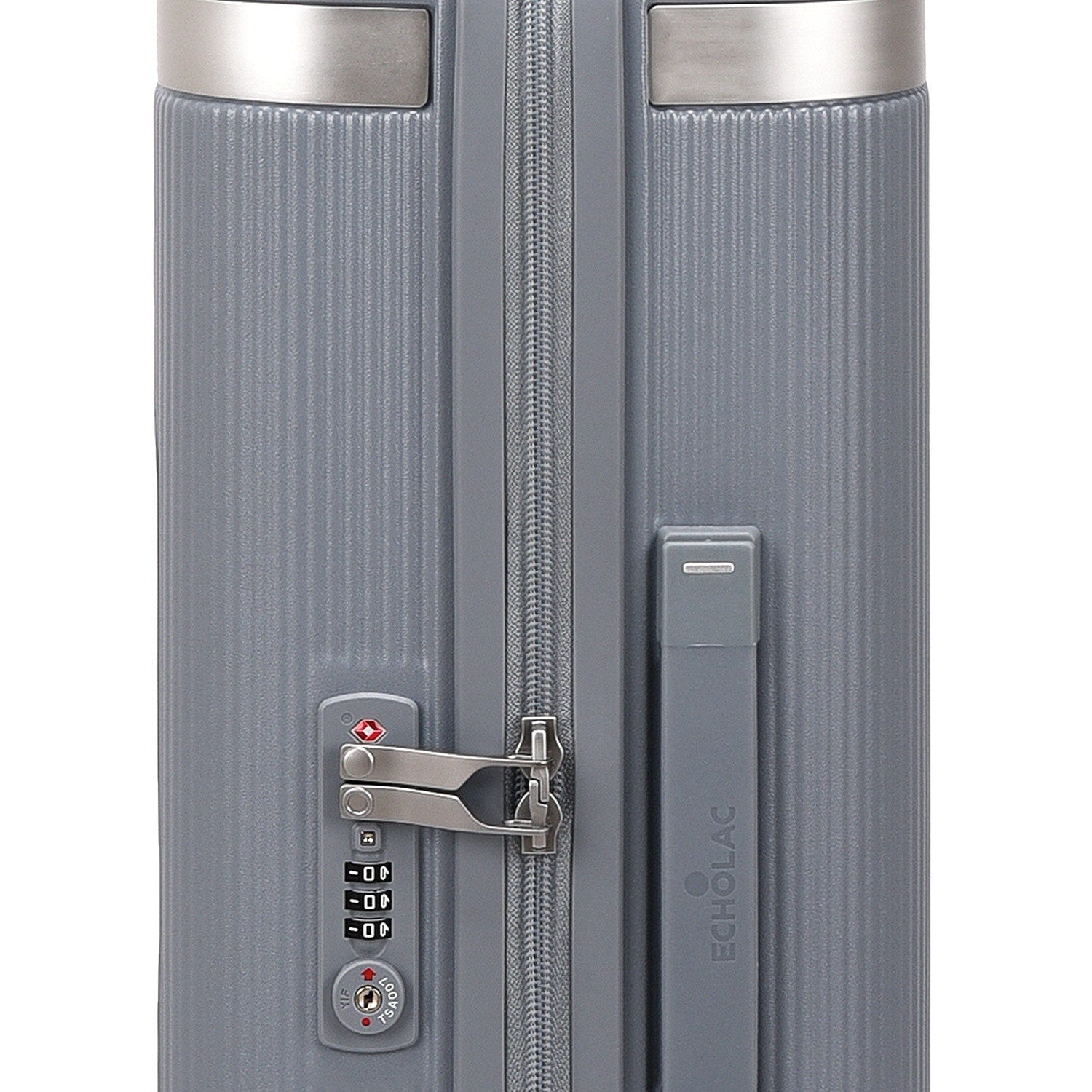 حقيبة سفر صلبة من إيكولاك ديناستي، غير قابلة للتمدد، بعجلات مزدوجة، مقاس 55 سم، لون أزرق ثلجي - PC142