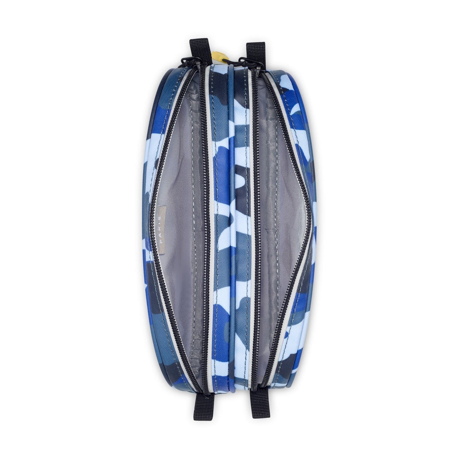 حقيبة أقلام ديلسي باريس للعودة إلى المدرسة 2023 بفتحة سحاب علوي، مقسمة إلى قسمين، لون أزرق مموه - 00338917322