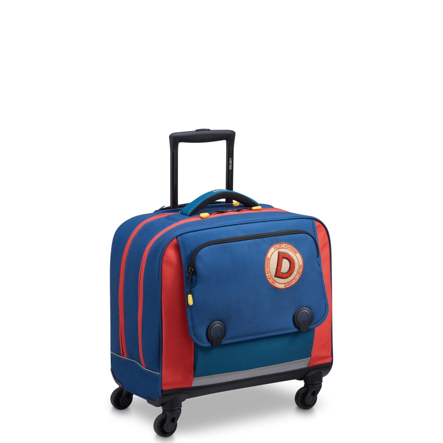حقيبة ديلسي باريس المدرسية بأربع عجلات أفقية، العودة إلى المدرسة ٢٠٢٣ - ١٥.٦ بوصة، أزرق - ٠٠٣٣٨٩٤٥٢٠٢