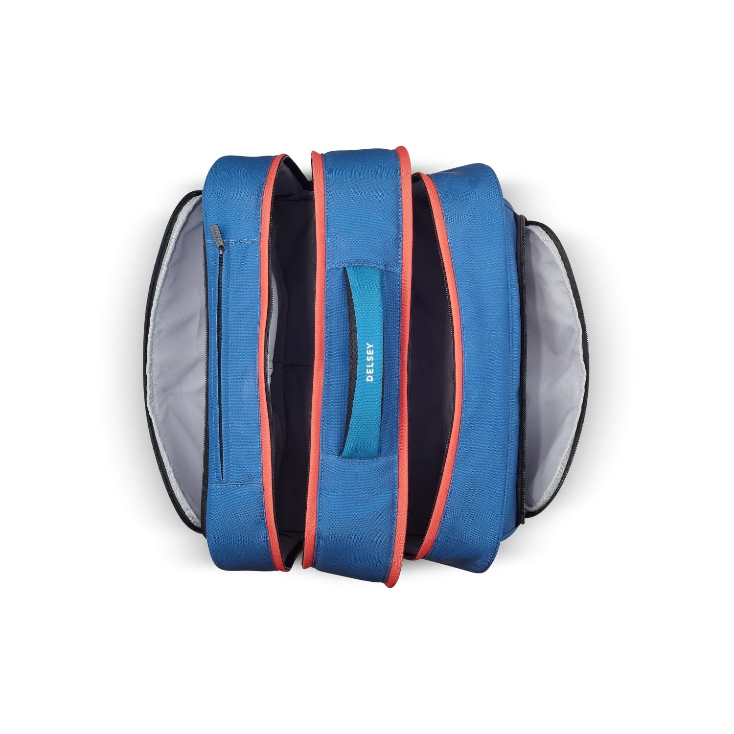 حقيبة ديلسي باريس المدرسية بأربع عجلات أفقية، العودة إلى المدرسة ٢٠٢٣ - ١٥.٦ بوصة، أزرق - ٠٠٣٣٨٩٤٥٢٠٢