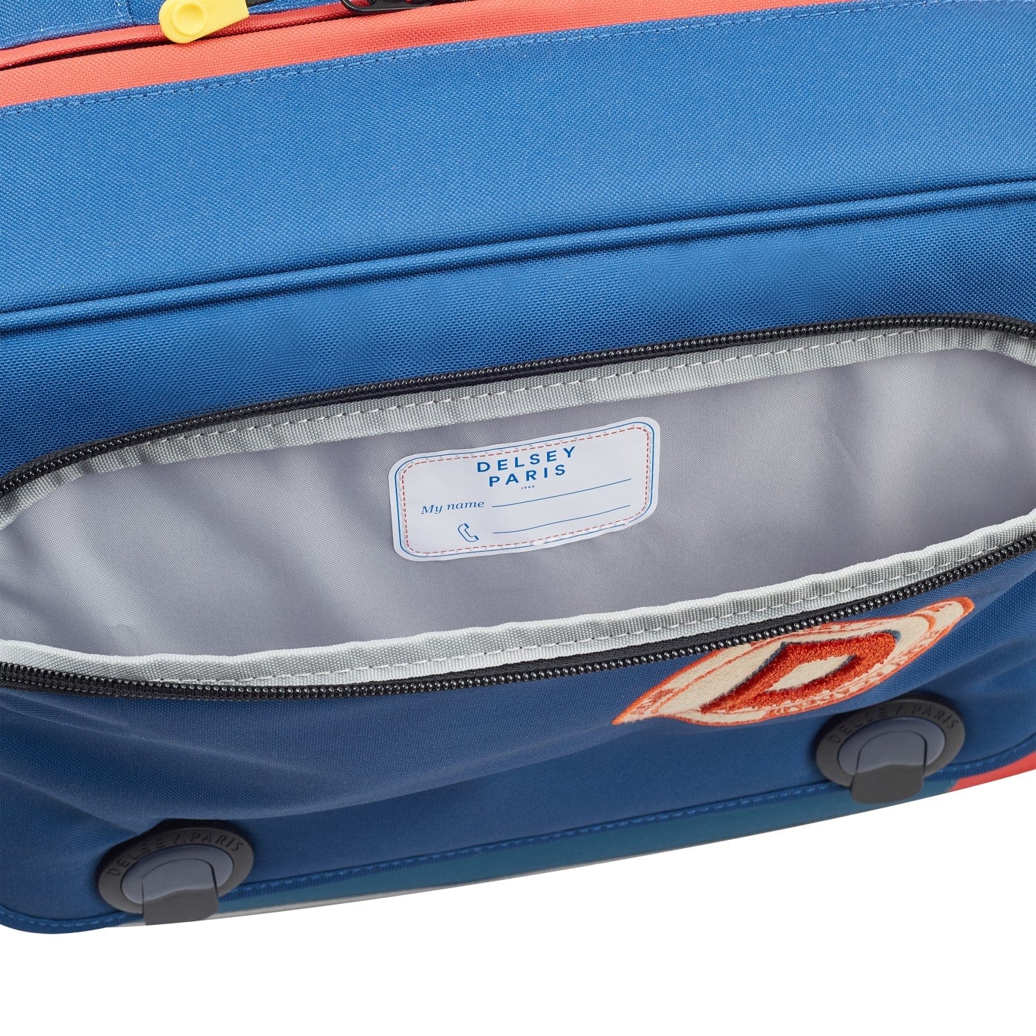 حقيبة ديلسي باريس المدرسية بأربع عجلات أفقية، العودة إلى المدرسة ٢٠٢٣ - ١٥.٦ بوصة، أزرق - ٠٠٣٣٨٩٤٥٢٠٢