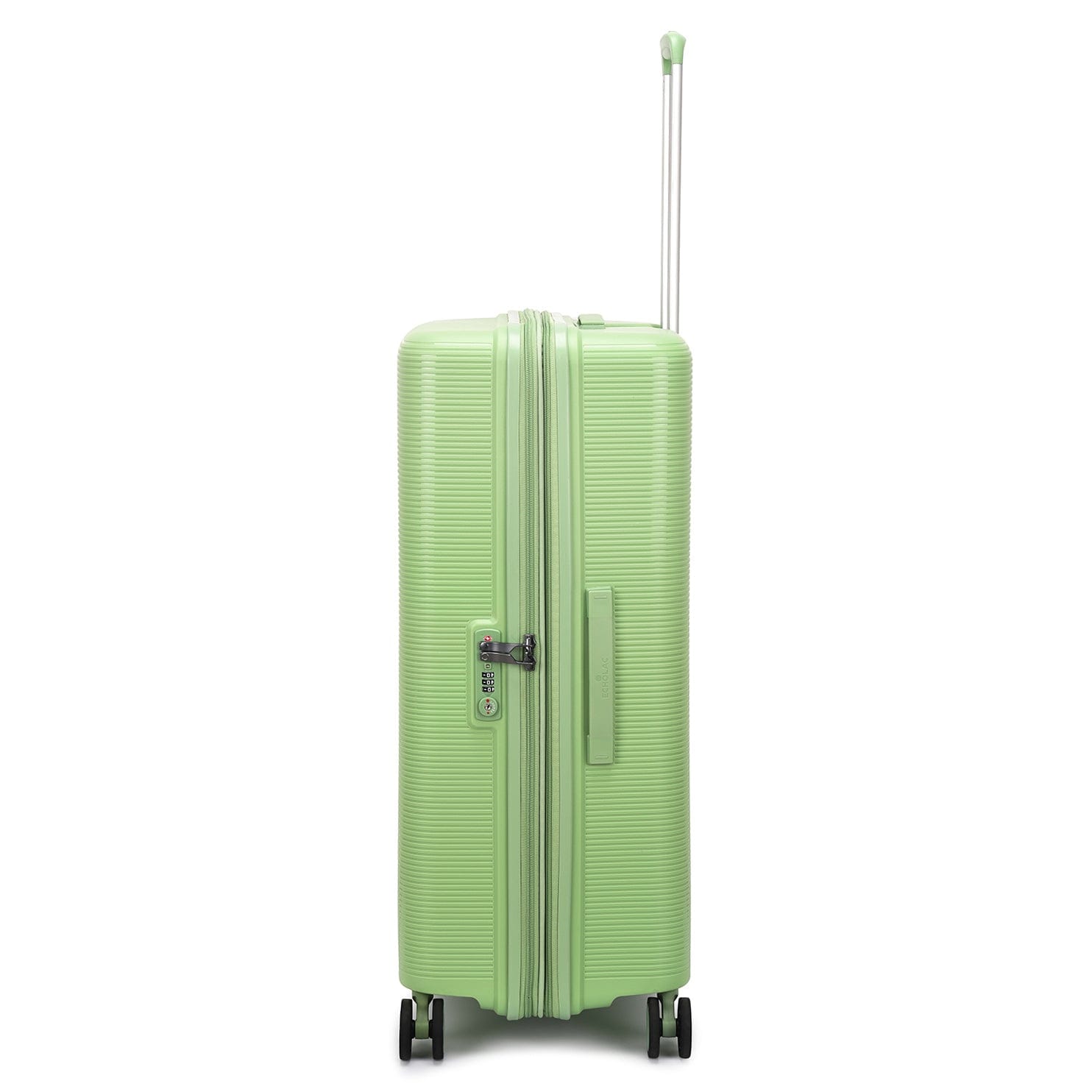 مجموعة أمتعة إيكولاك فورزا ٥٥+٦٥+٧٥ سم، حقيبة صلبة بأربع عجلات مزدوجة قابلة للتوسيع، مناسبة للمقصورة وتسجيل الوصول، لون أخضر مرجاني