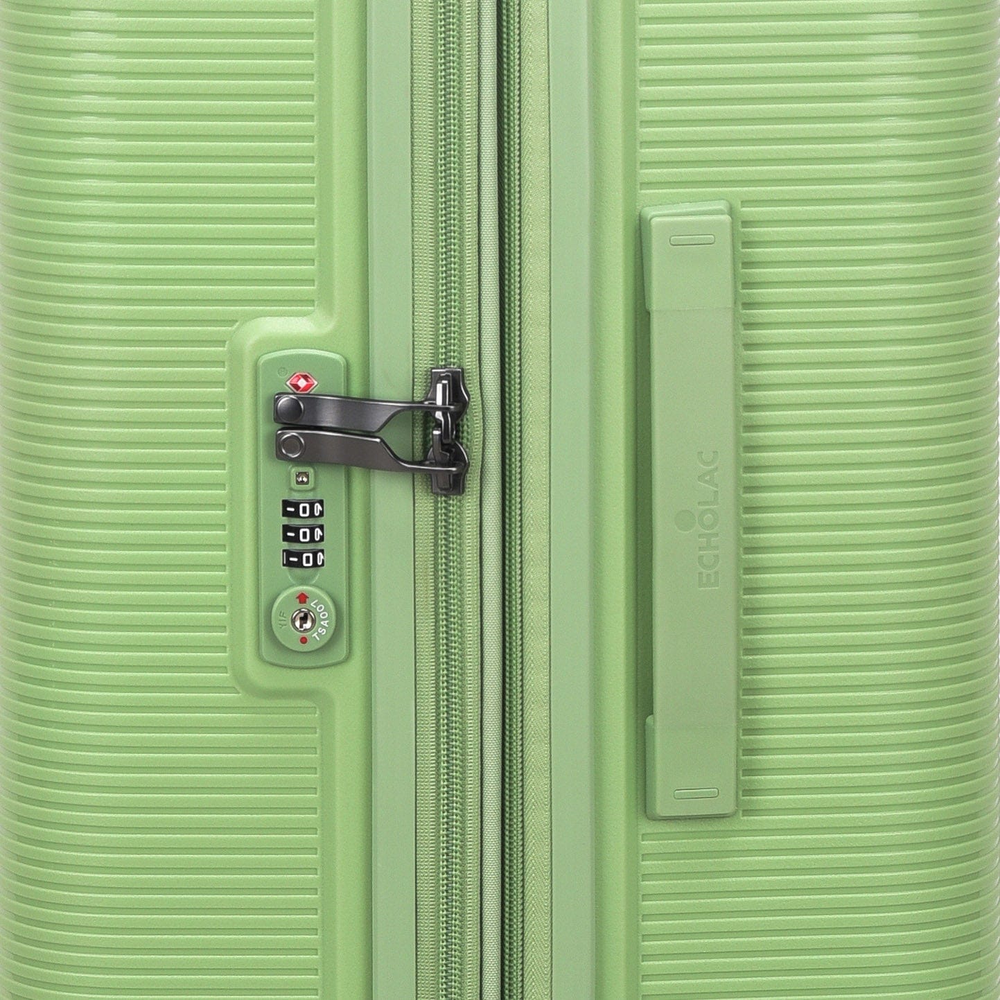 مجموعة أمتعة إيكولاك فورزا ٥٥+٦٥+٧٥ سم، حقيبة صلبة بأربع عجلات مزدوجة قابلة للتوسيع، مناسبة للمقصورة وتسجيل الوصول، لون أخضر مرجاني