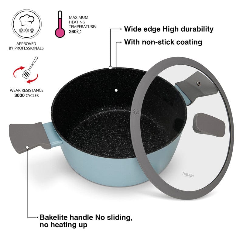 طقم أواني طهي فيسمان فيليا 9 قطع مع طلاء ألومنيوم غير لاصق