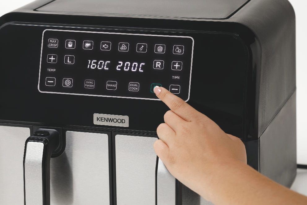 مقلاة هوائية رقمية ثنائية المنطقة من كينوود