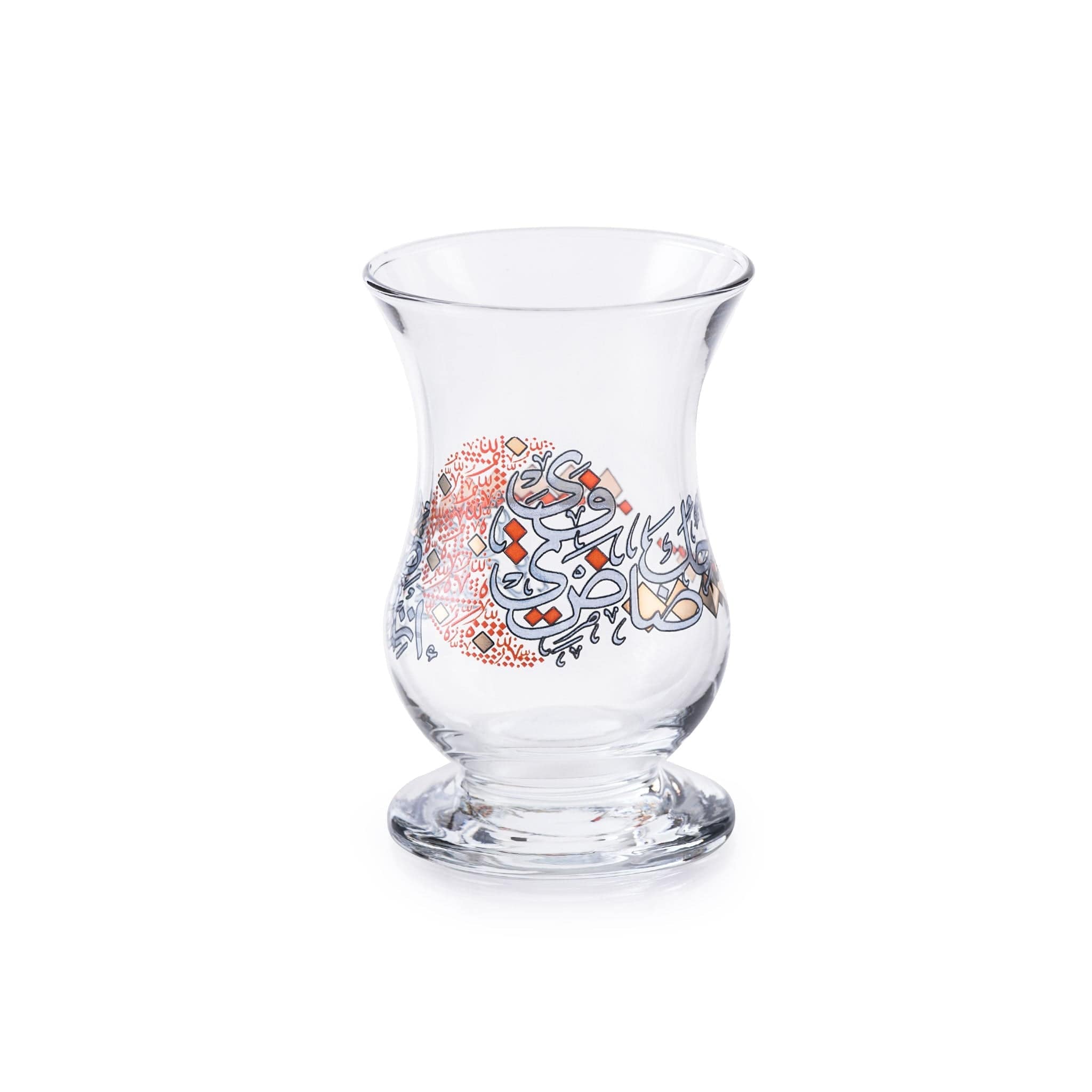 مجموعة استكانات شاي ديملاج سراج من 6 قطع (ذهبي وبرتقالي)