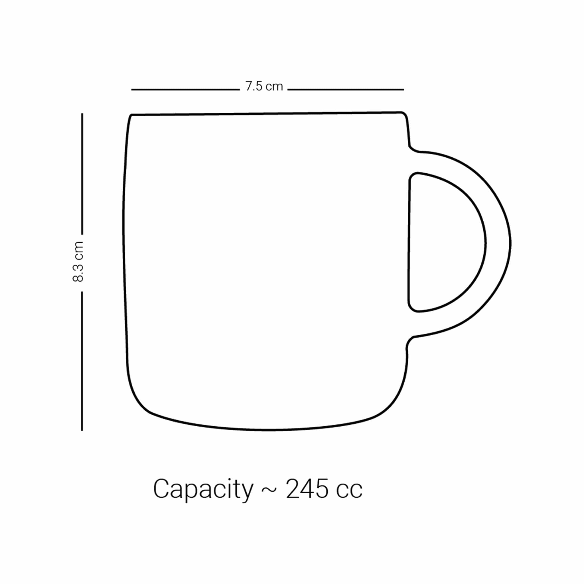 مجموعة أكواب دملاج ثلث من 6 قطع (محفورة)