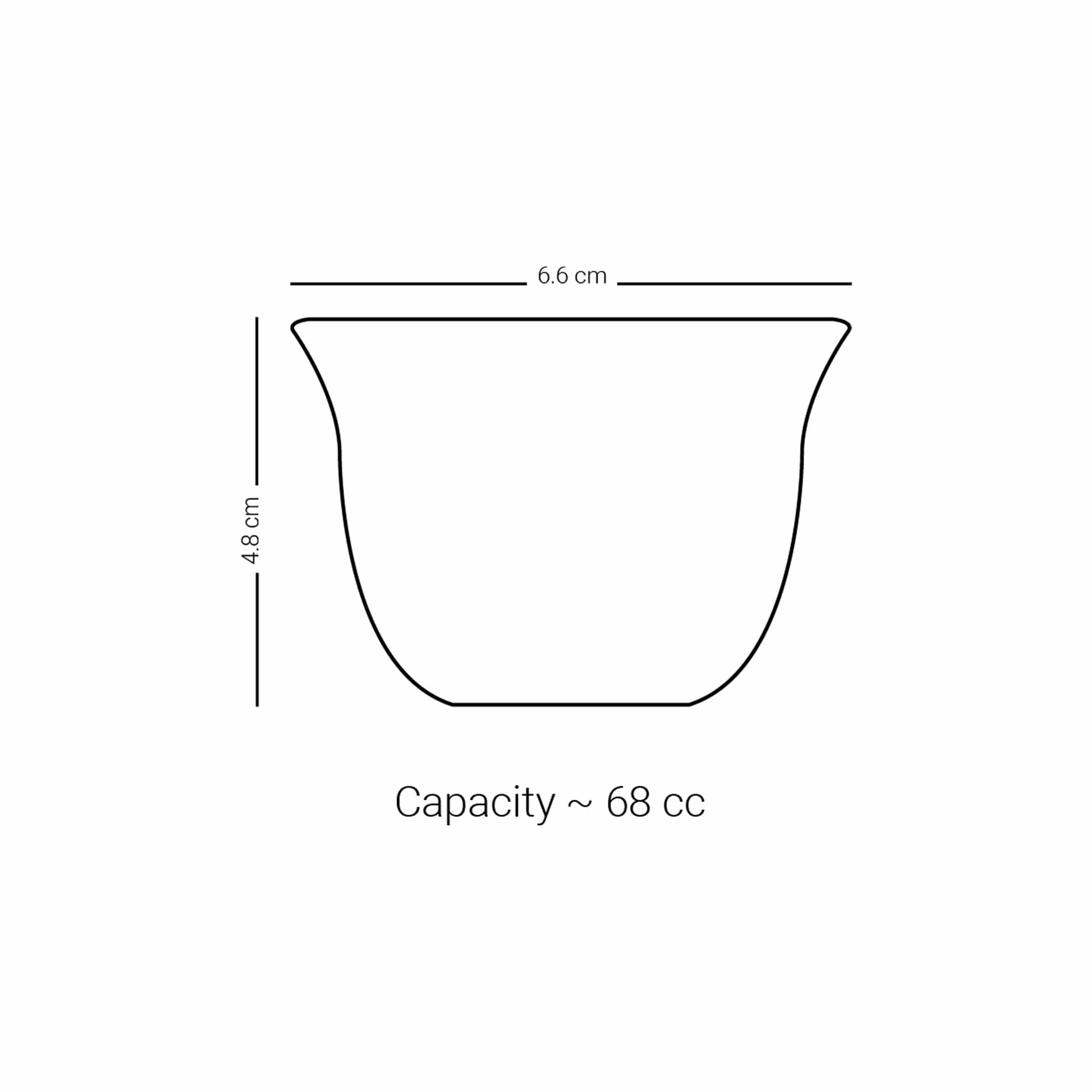 مجموعة ديملاج قرطبة من 6 قطع من أكواب القهوة (ذهبية)