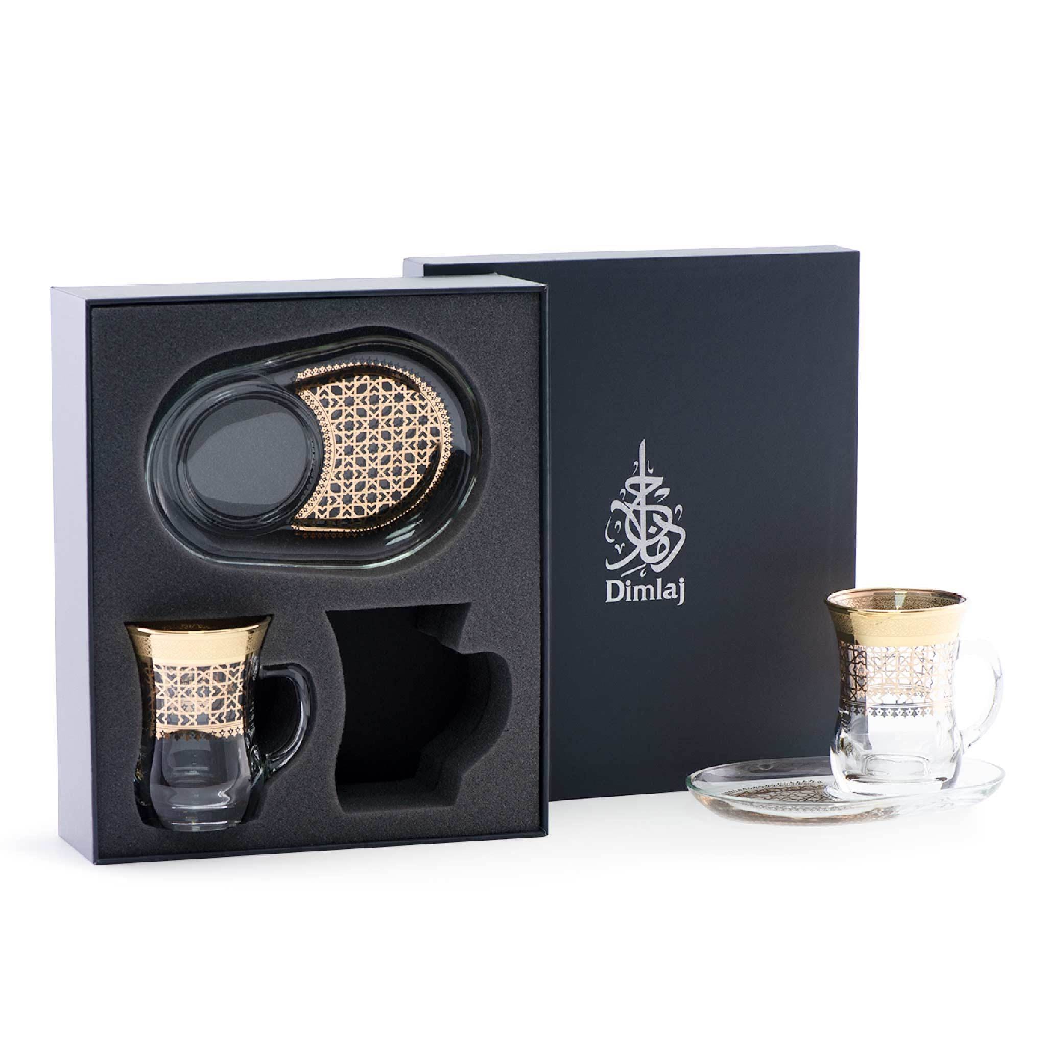 مجموعة ديملاج قرطبة من قطعتين من الكوب والصحن (ذهبي)