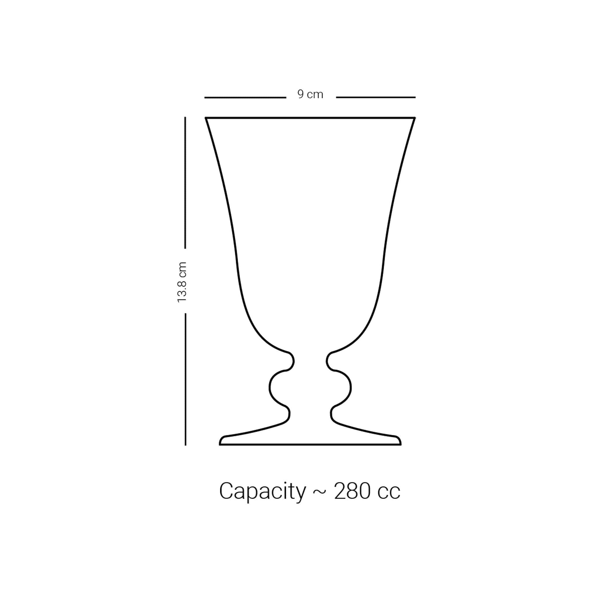 مجموعة ديملاج قرطبة من 6 قطع سيقان كأس (ذهبية)